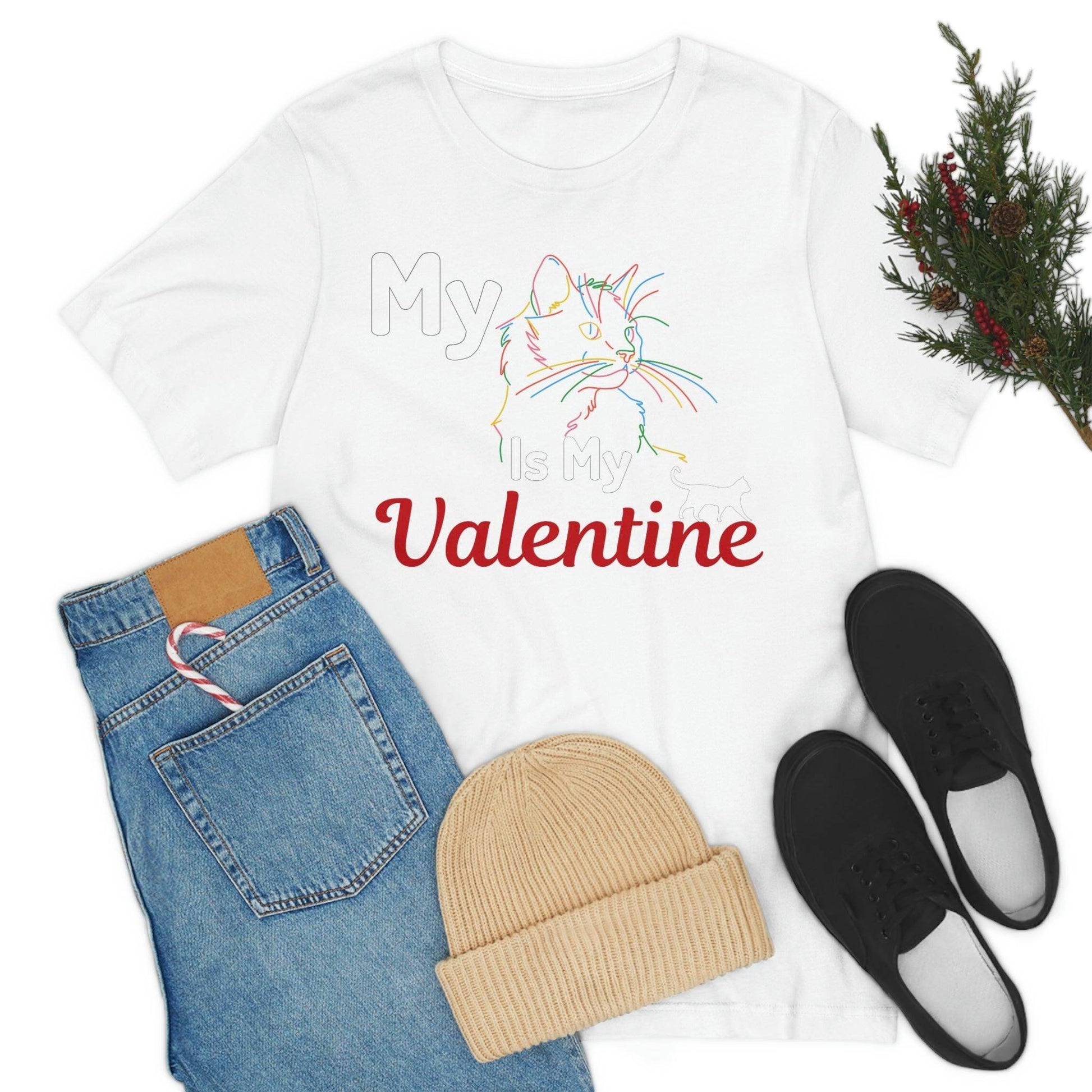 My Cat is My Valentine, Cute Pet lover Valentine shirt - Cute Cat lover shirt - Cat Mom shirt - Giftsmojo
