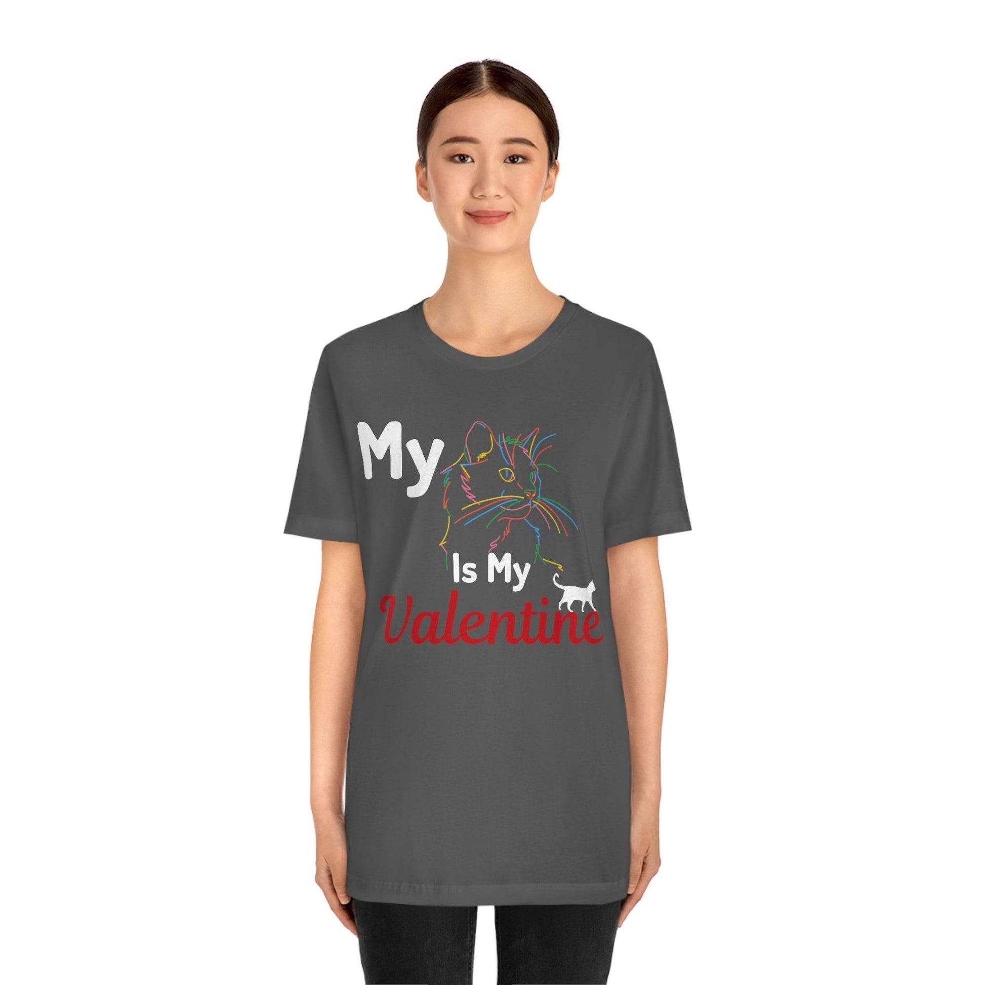 My Cat is My Valentine, Cute Pet lover Valentine shirt - Cute Cat lover shirt - Cat Mom shirt - Giftsmojo