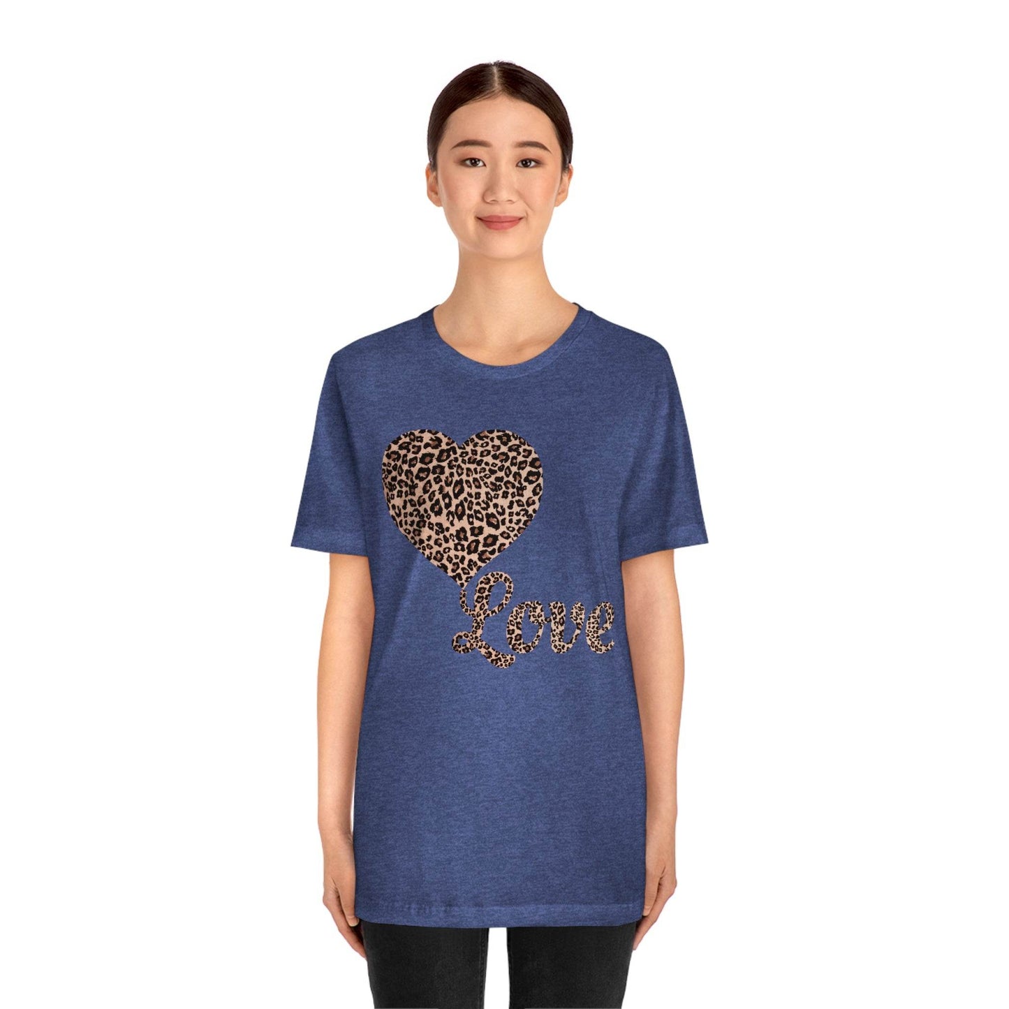 Love Heart, Leopard Print Tee - Giftsmojo