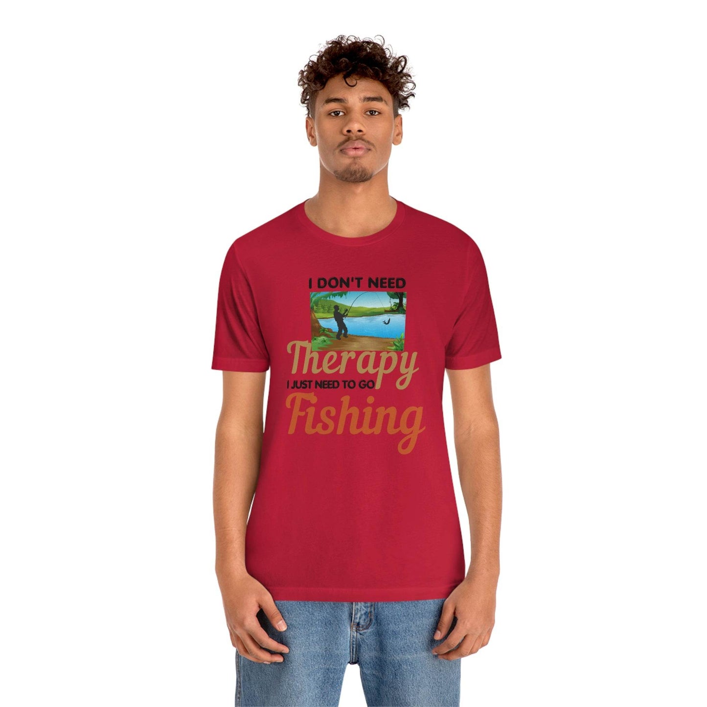Fishing T-shirt dad shirt dad gift outdoor lover gift - fishing gift nature lover shirt I don't need therapy I just need to go Fishing shirt - Giftsmojo
