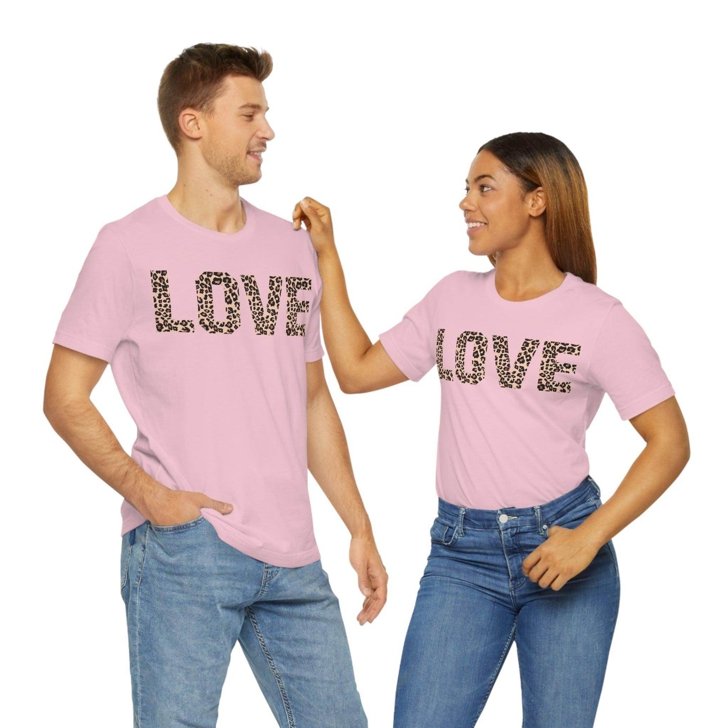 Leopard print love Tee - Giftsmojo