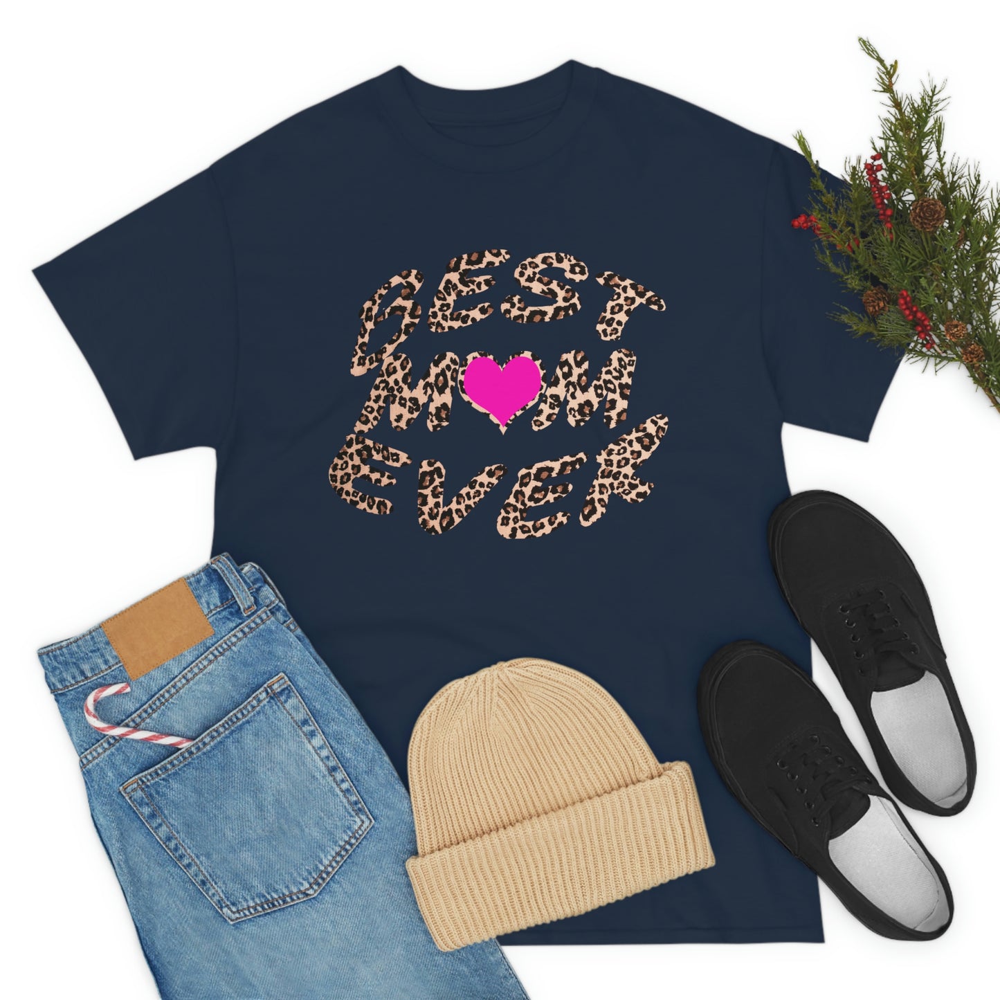 Best mom ever leopard print Tee