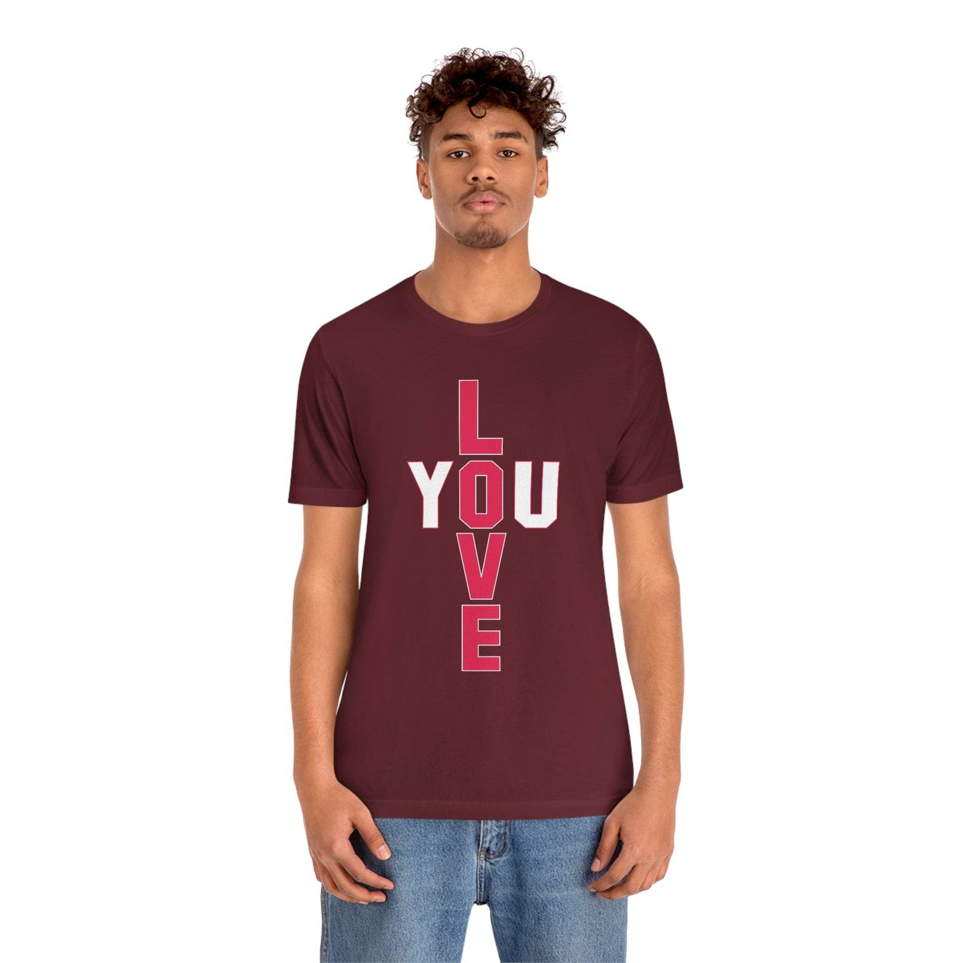 T-shape Love you Tee - Giftsmojo
