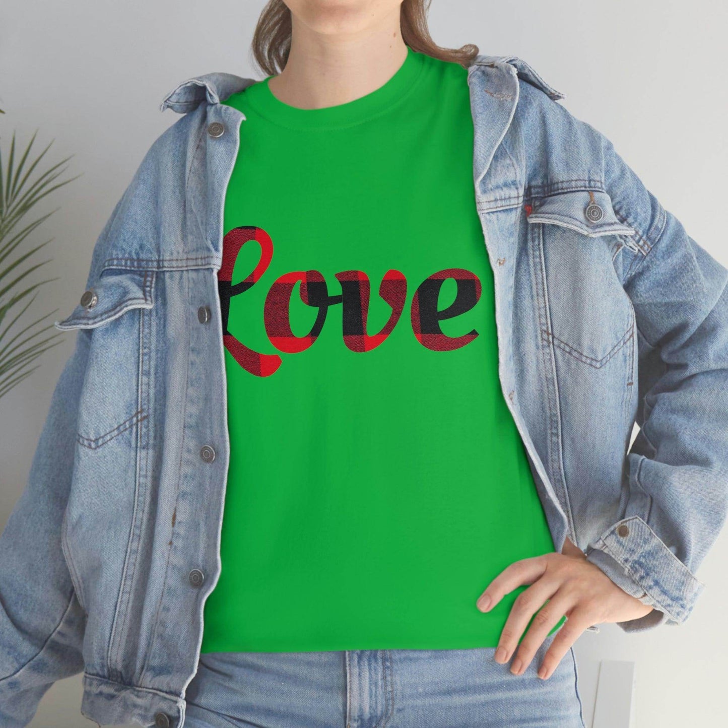 Plaid love T-Shirt - Giftsmojo