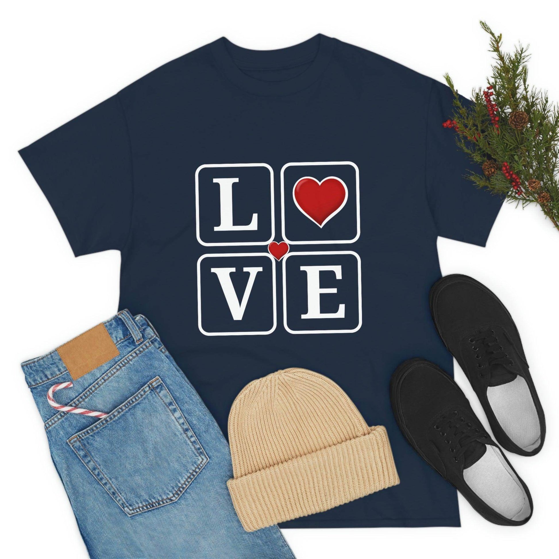 Love square Hearts Shirt, Great Gift for Valentine's day, birthday, engagement, anniversary and many more - Giftsmojo