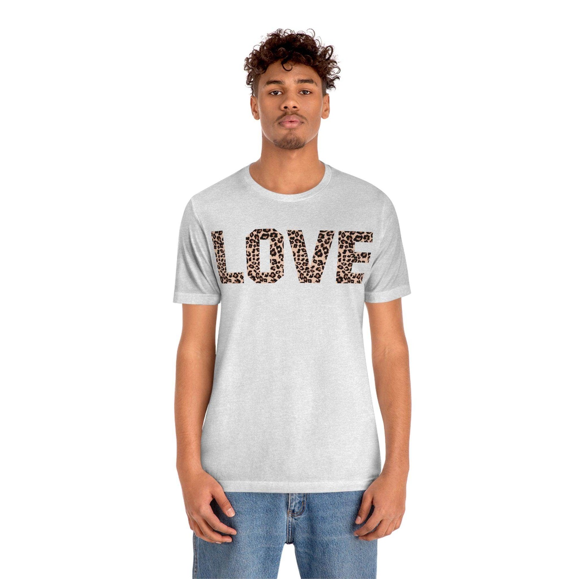 Leopard print love Tee - Giftsmojo