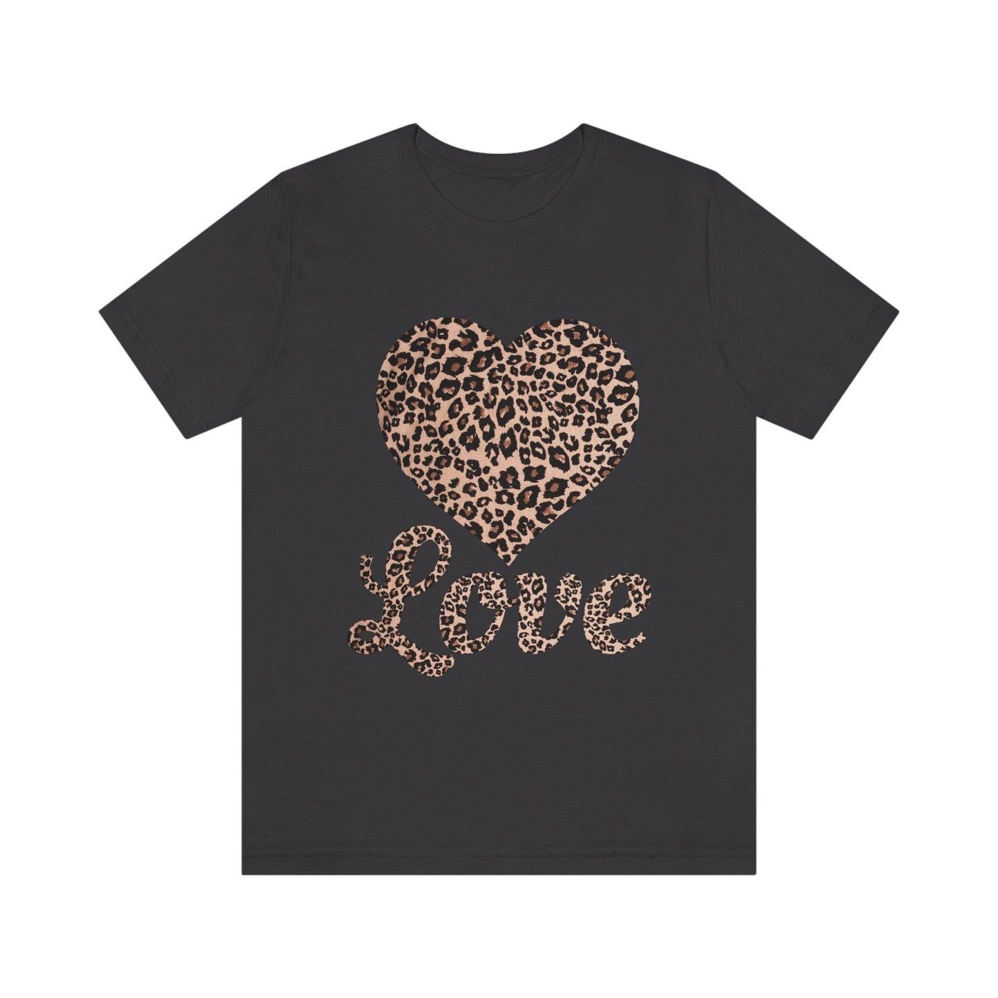 Leopard Print, Love Heart Tee, - Giftsmojo