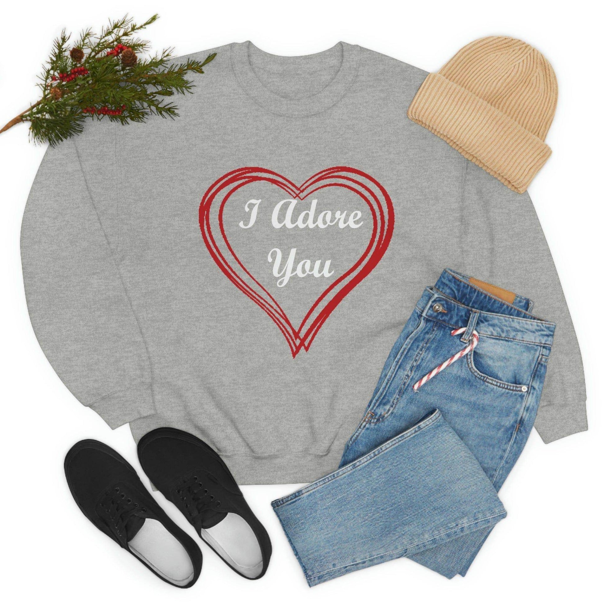 I Adore You Crewneck Sweatshirt - Giftsmojo