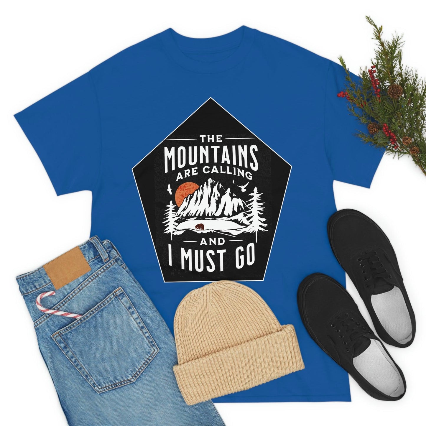 The Mountains are Calling and I Must Go Tee - Giftsmojo