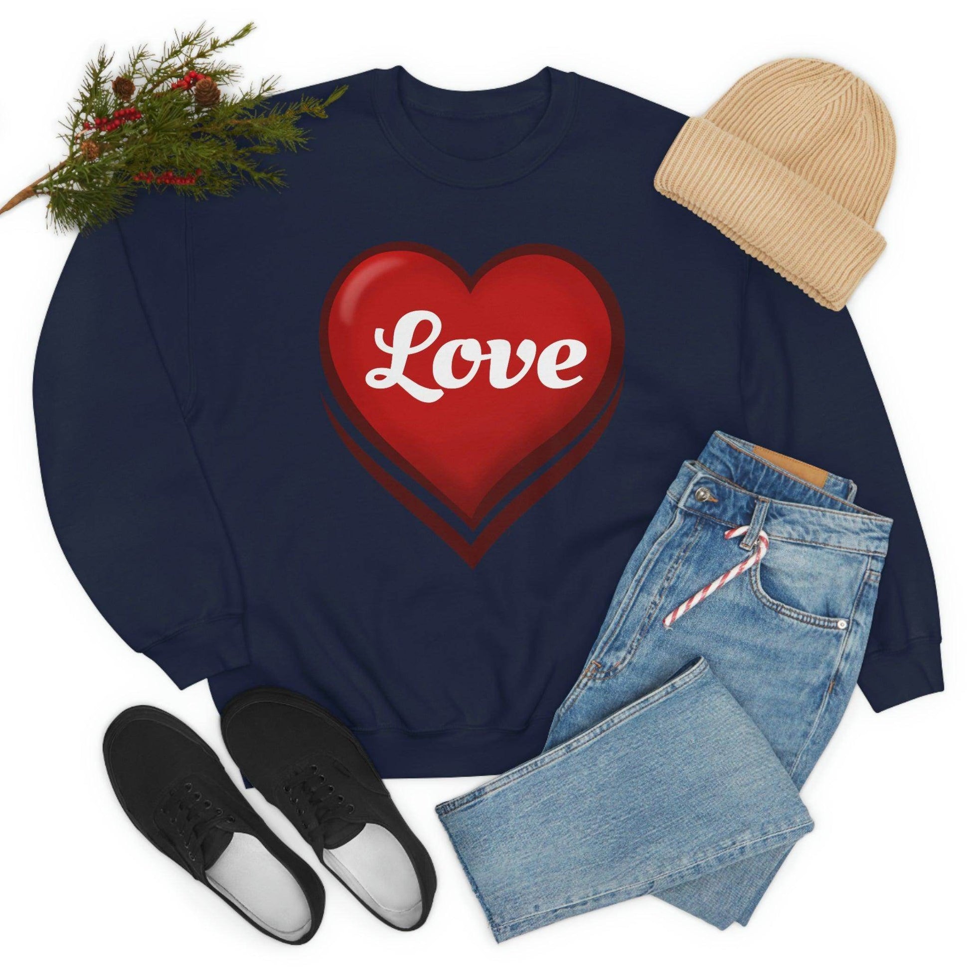 Love Sweatshirt, Valentine's Gift, - Giftsmojo