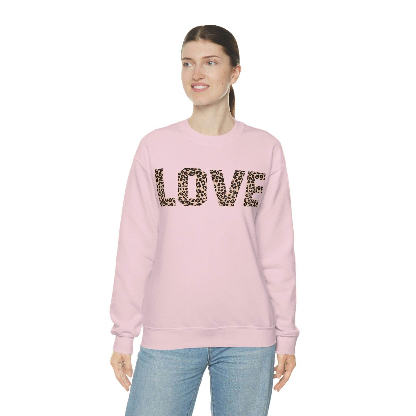 Leopard print love Sweatshirt - Giftsmojo