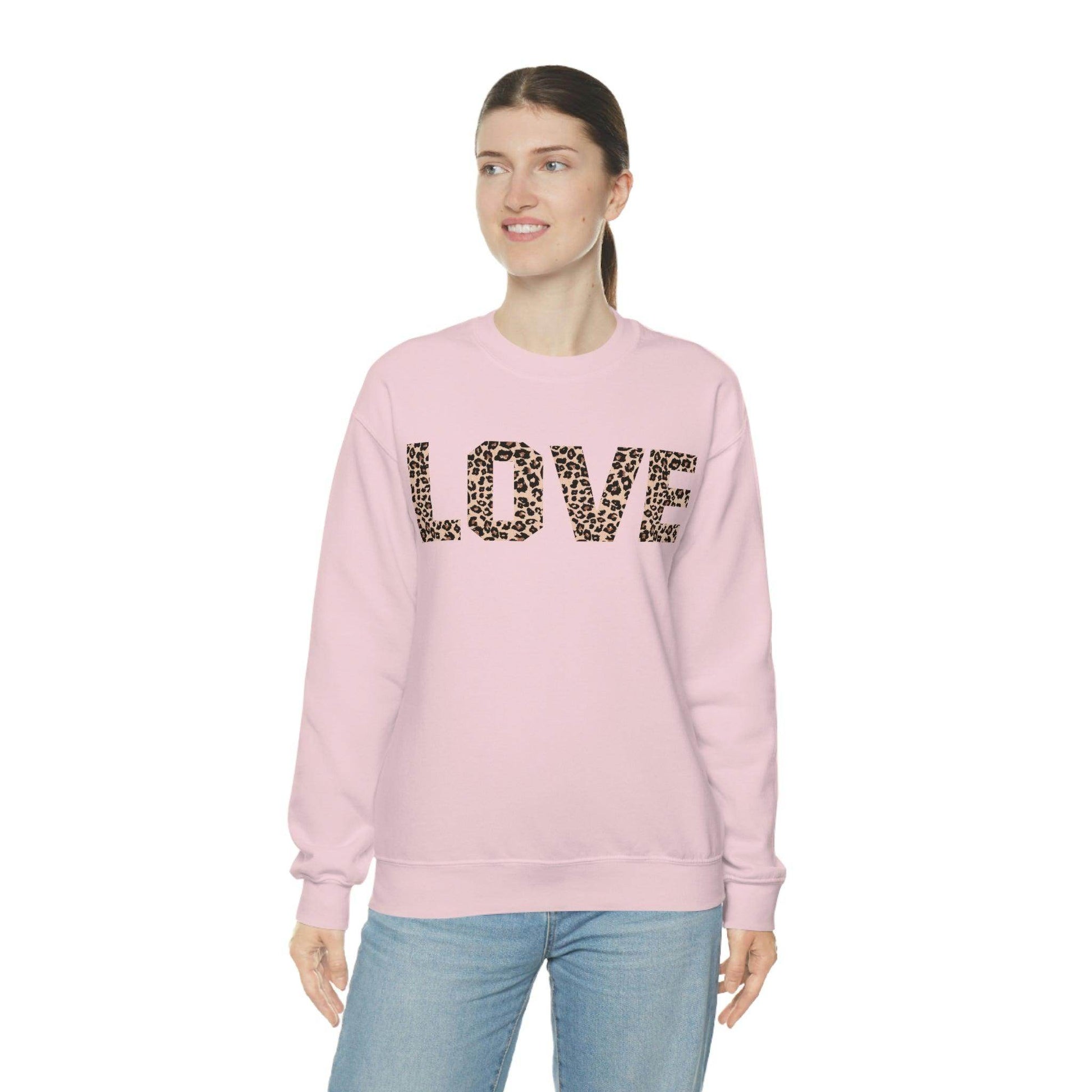 Leopard print love Sweatshirt - Giftsmojo