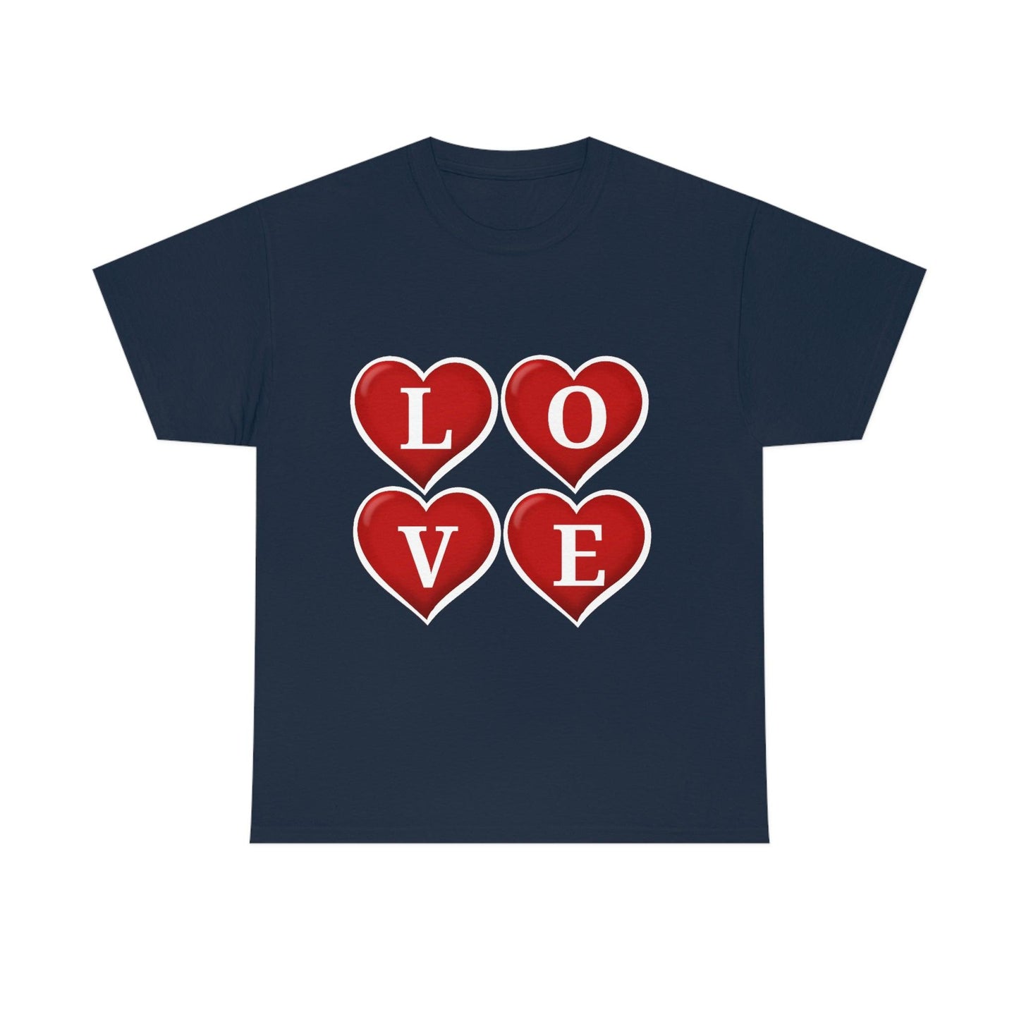 white 4hearts love Tee - Giftsmojo