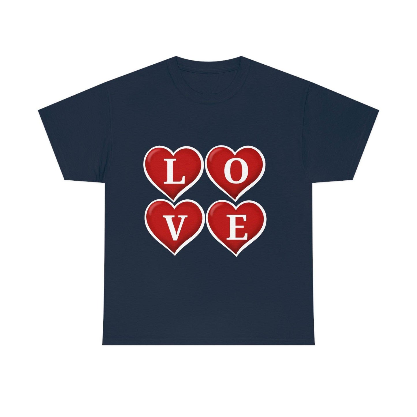 white 4hearts love Tee - Giftsmojo
