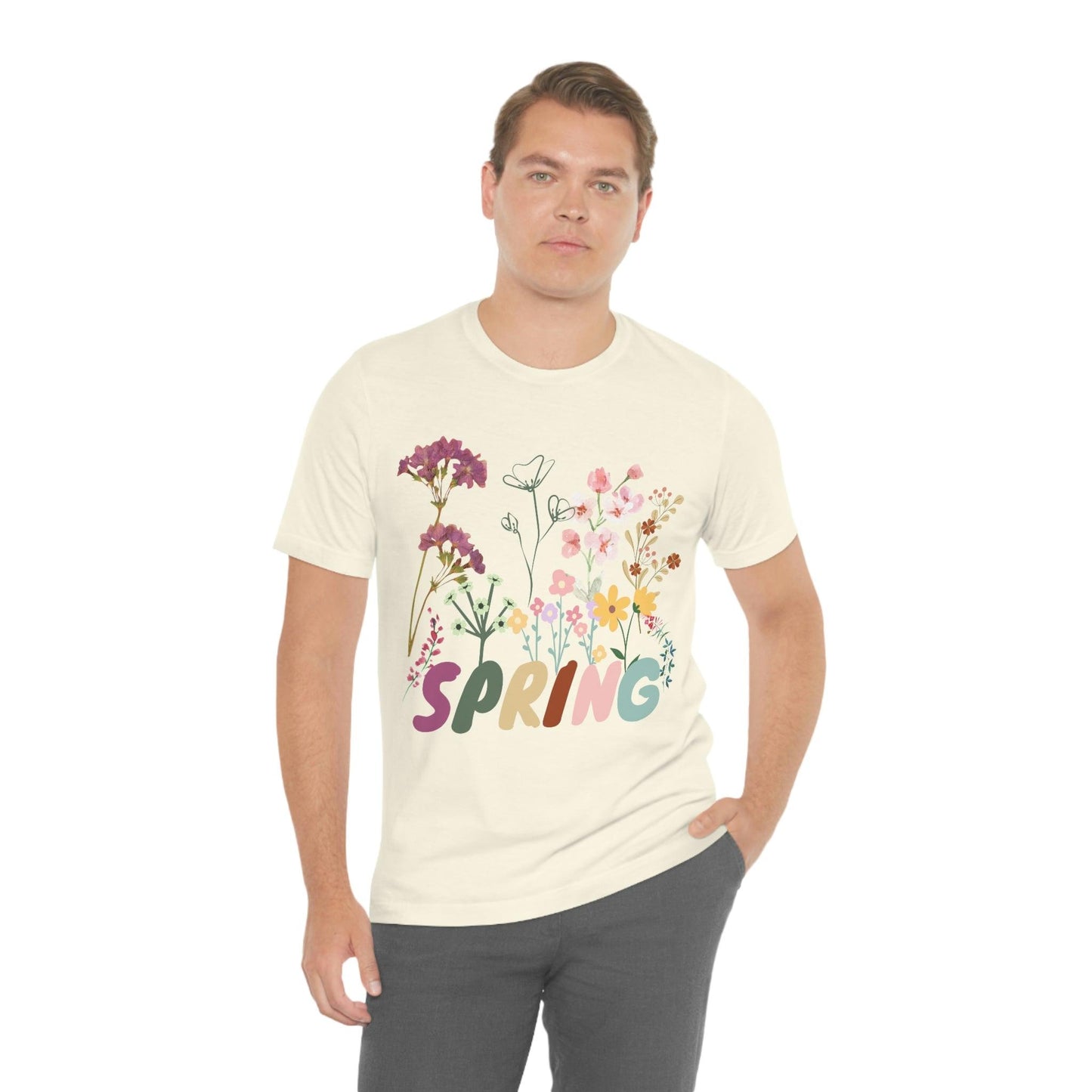 Spring Shirt, Flower T shirt, Vintage Botanical Shirt, Vintage T-shirt, Graphic Tshirt, Botanical Print, Vintage Flower Shirt, Wildflower,