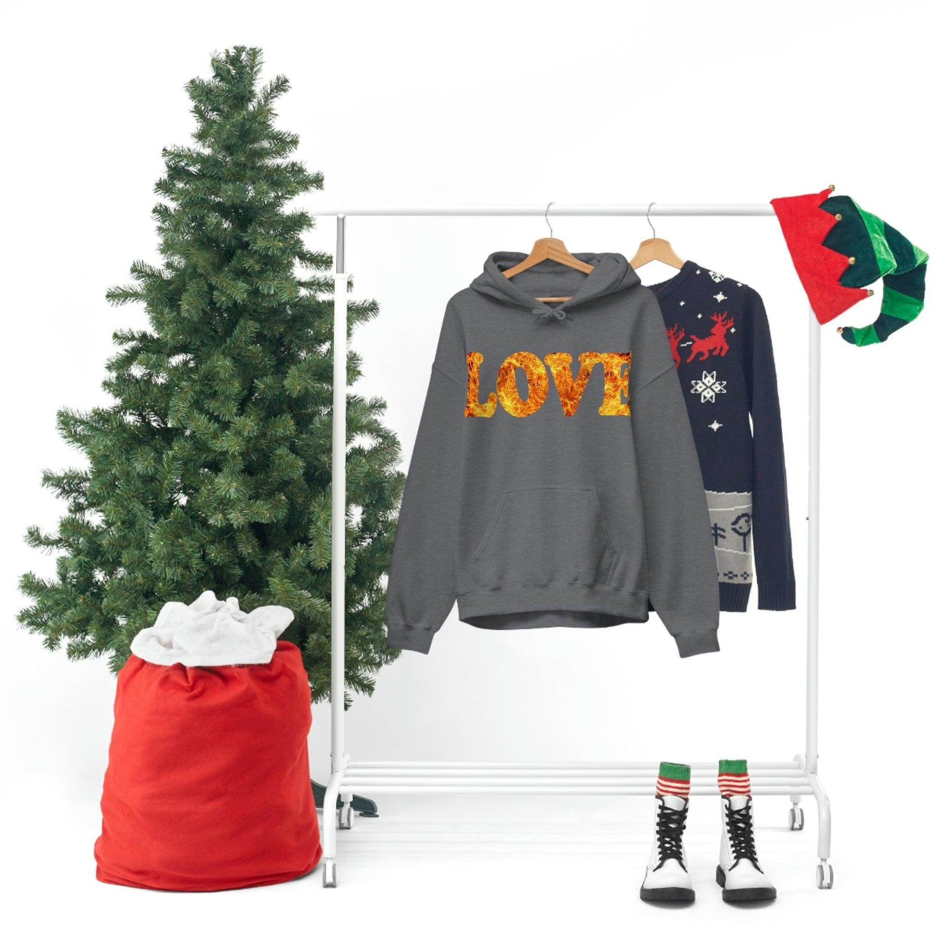 Love Fire Hooded Sweatshirt - Giftsmojo