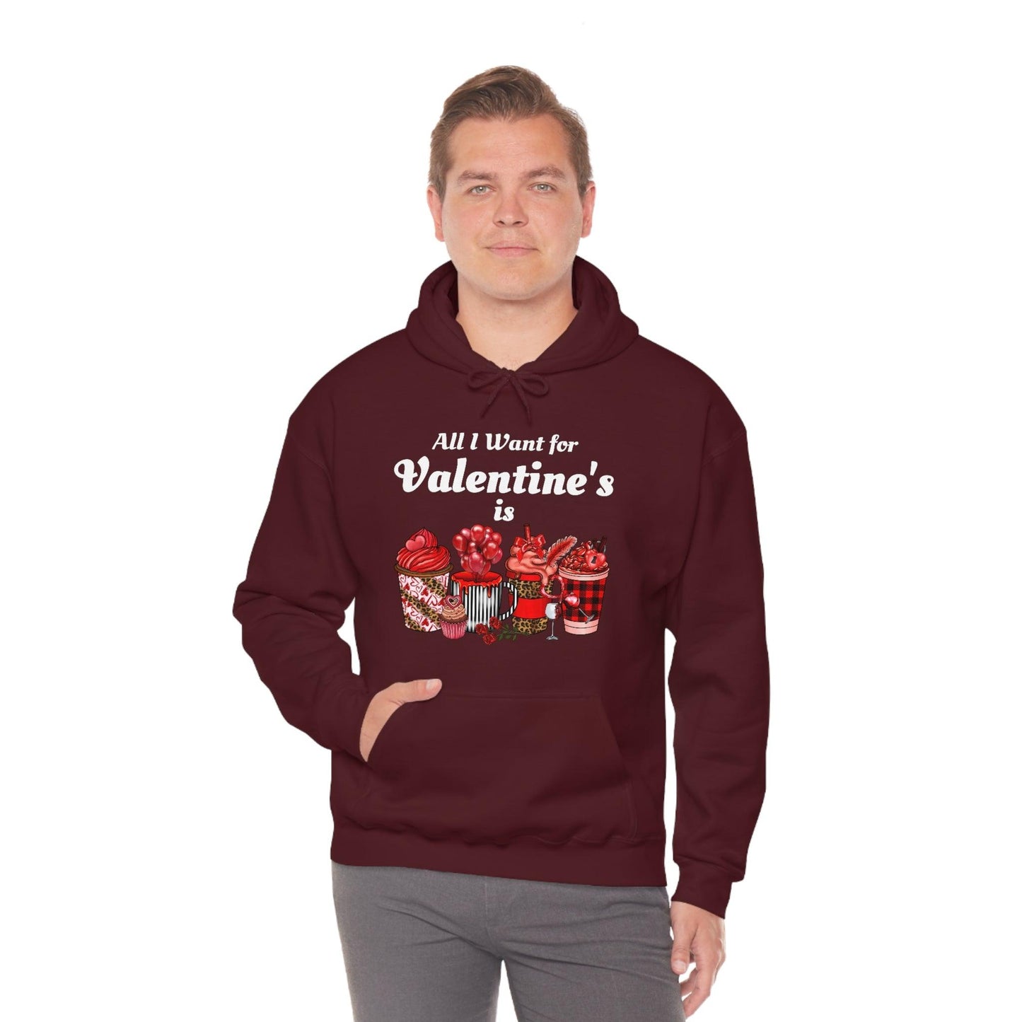 All I want for Valentine's is Coffee Hooded Sweatshirt