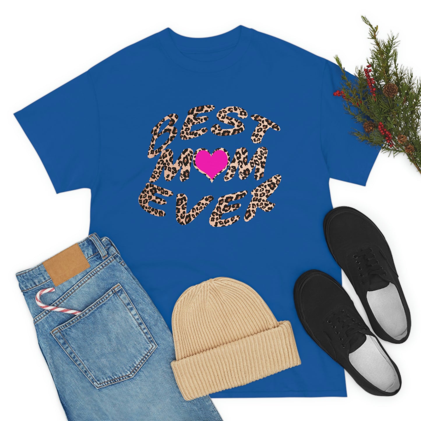 Best mom ever leopard print Tee