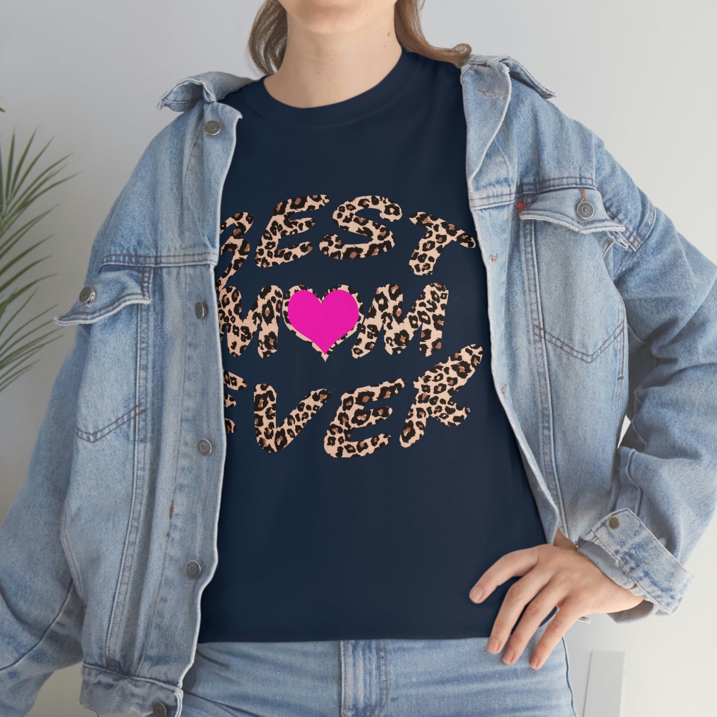 Best mom ever leopard print Tee