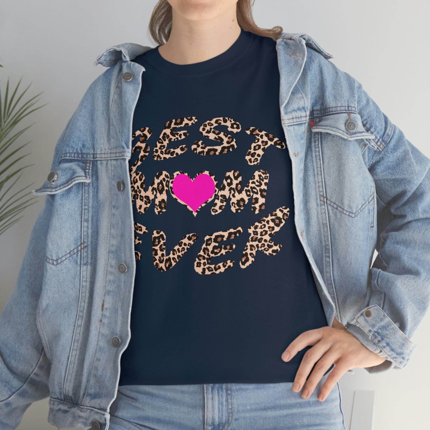 Best mom ever leopard print Tee - Giftsmojo