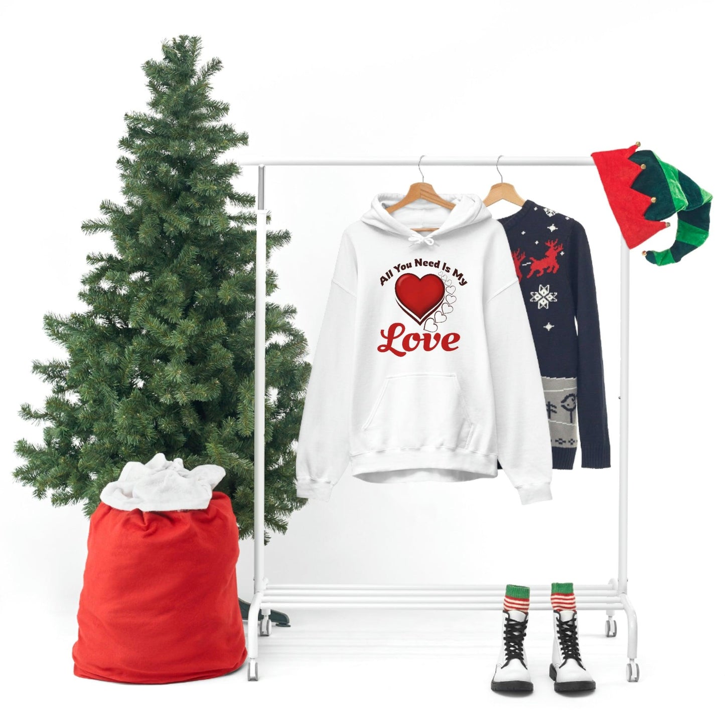 All you need is My Love Hooded Sweatshirt