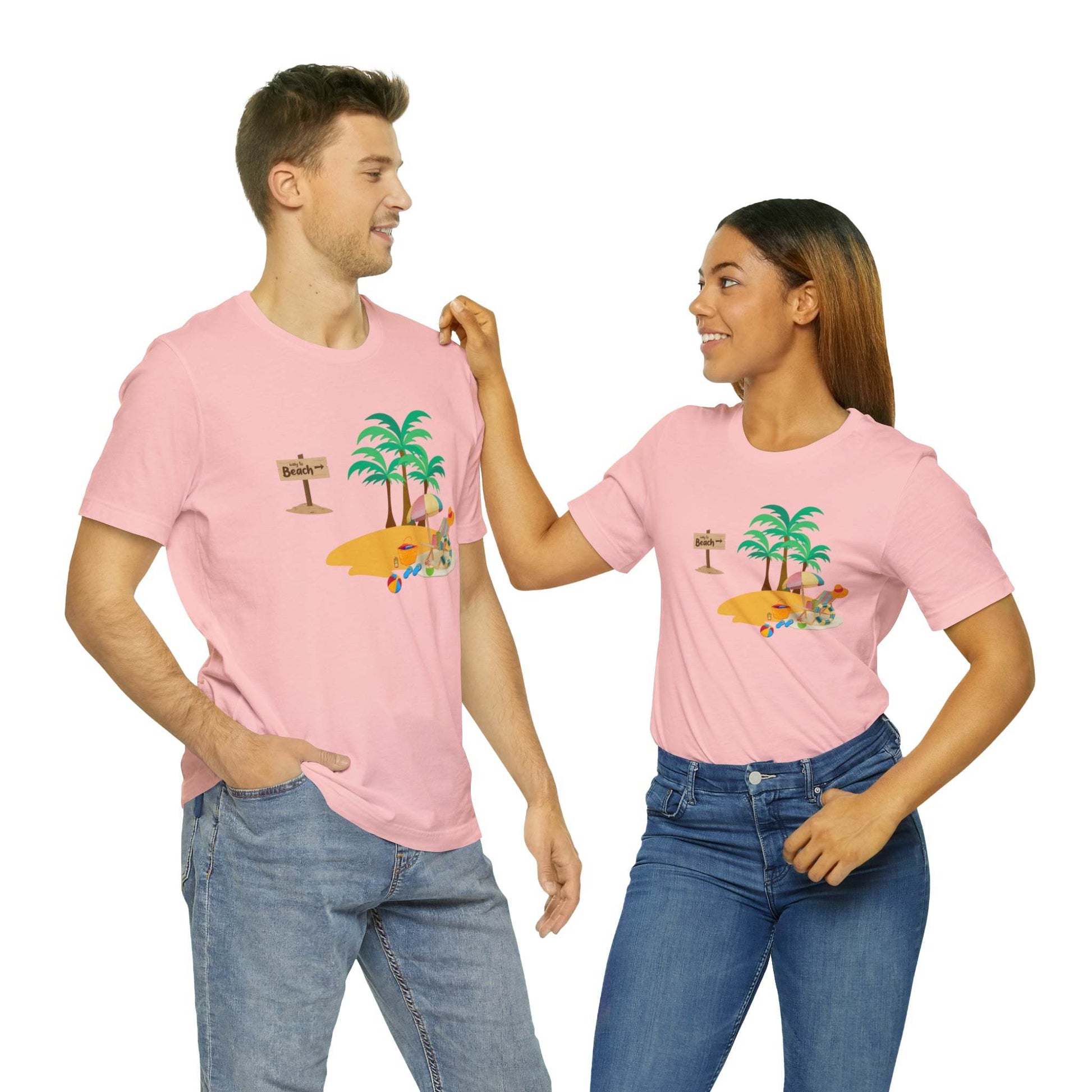 Beach shirt, Beach t-shirt, Summer shirt, Beachwear, Beach fashion, Tropical print, Trendy design, Stylish beach apparel - Giftsmojo