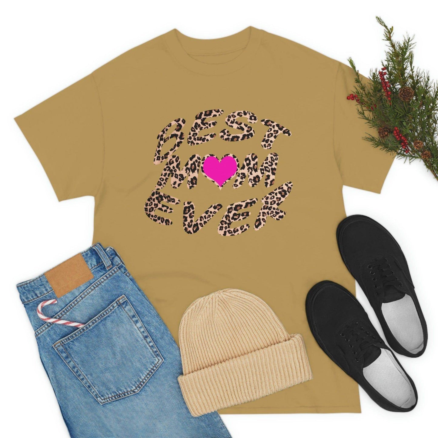 Best mom ever leopard print Tee - Giftsmojo