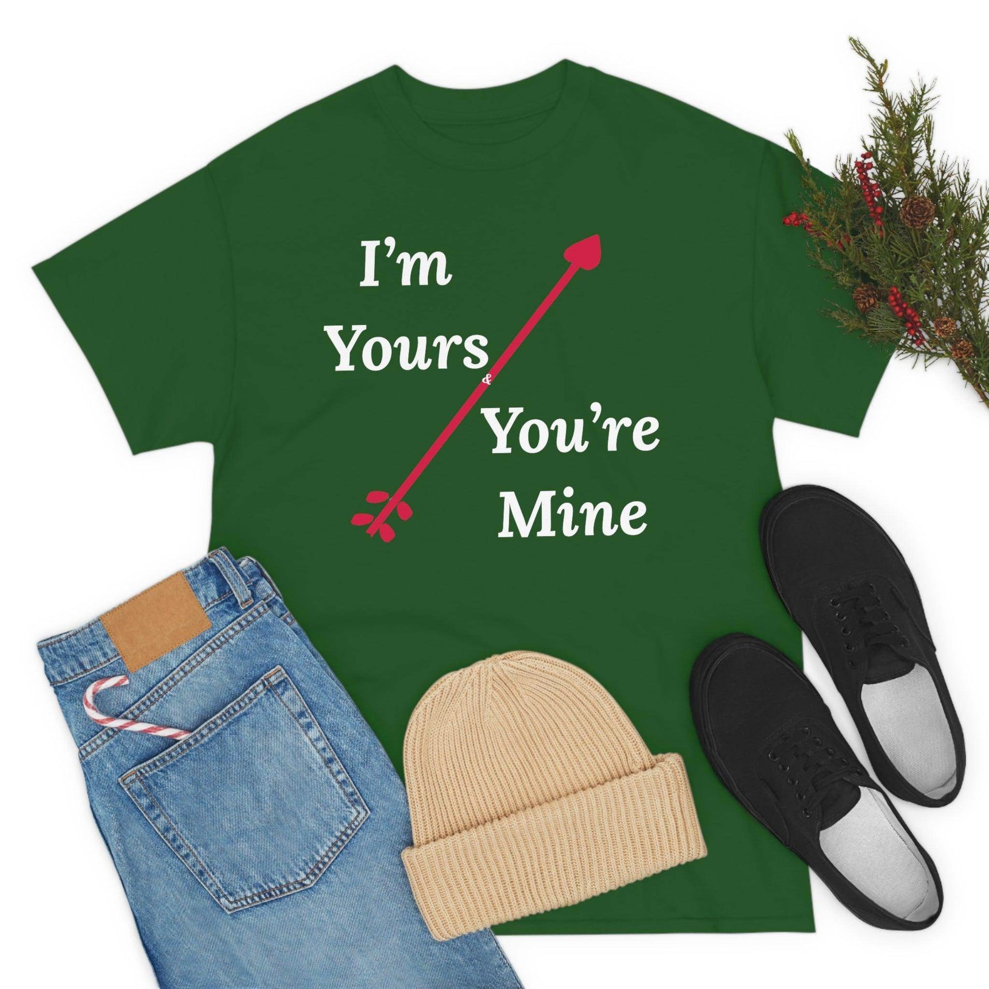 I'm Yours and You're Mine Cotton Tee - Giftsmojo