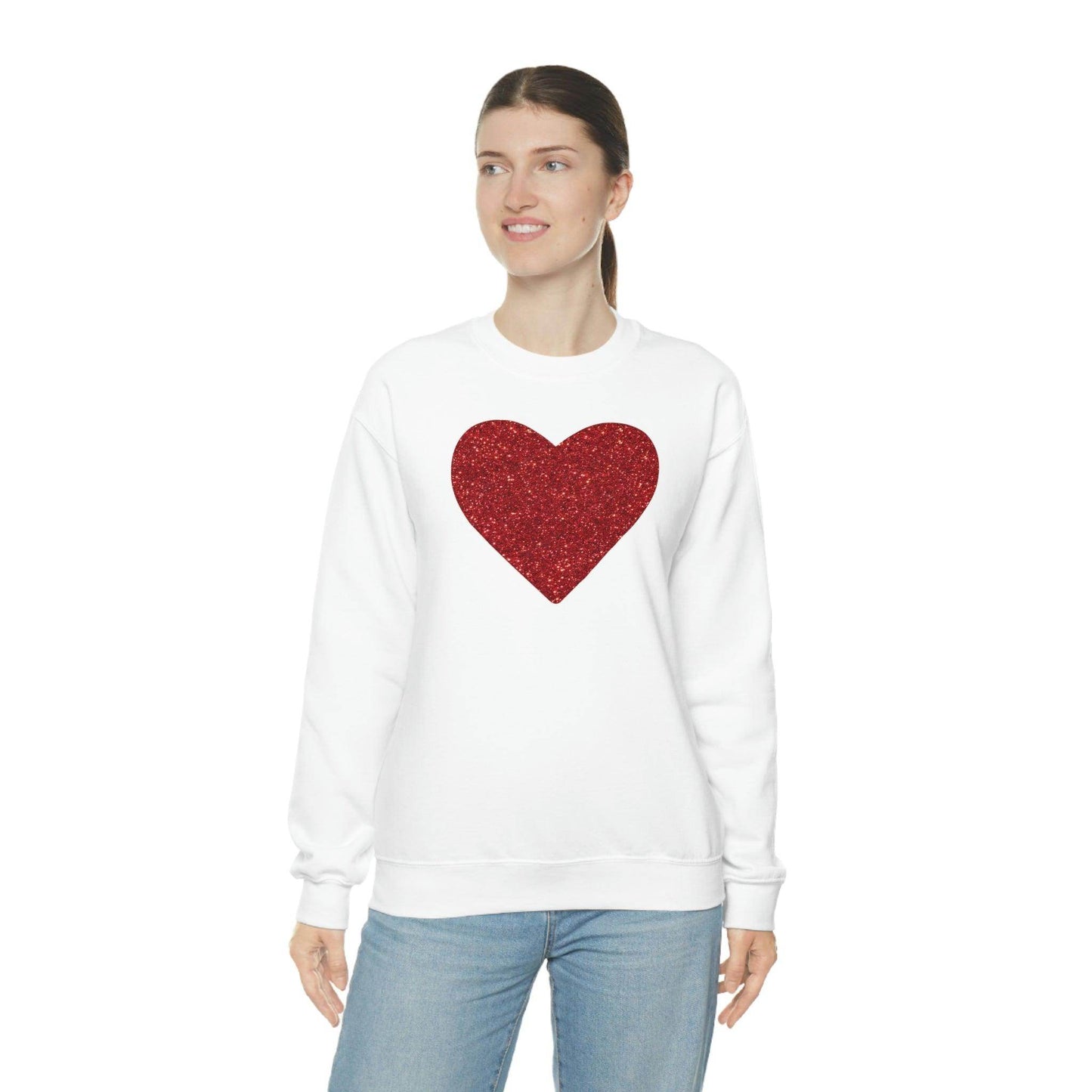 Heart Sweatshirt Love sweatshirt Love Shirt Cute Love Shirt with Heart Valentine sweatshirt - Matching Love shirt Girlfriend gift Boyfriend - Giftsmojo