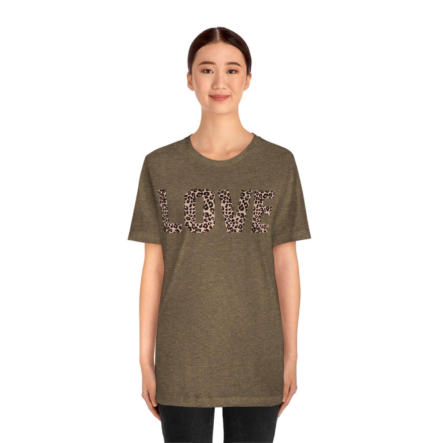 Leopard print love Tee - Giftsmojo
