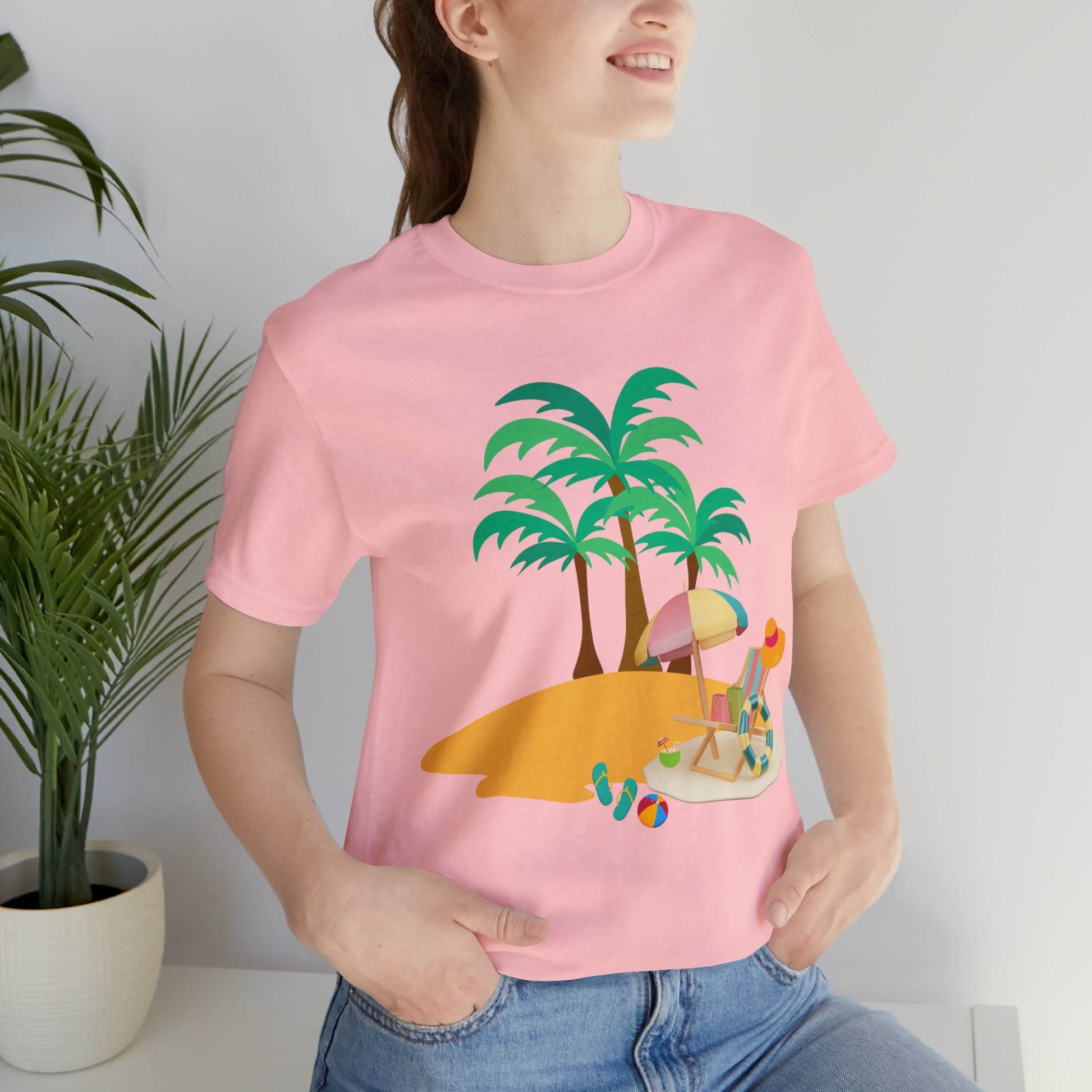 Beach shirt, Beach t-shirt, Summer shirt, Beachwear, Beach fashion, Tropical print, Trendy design, Stylish beach apparel - Giftsmojo
