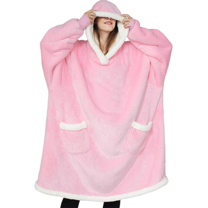 Winter TV Hoodie Blanket Winter Warm Home Clothes Women Men Oversized Pullover With Pockets - Giftsmojo
