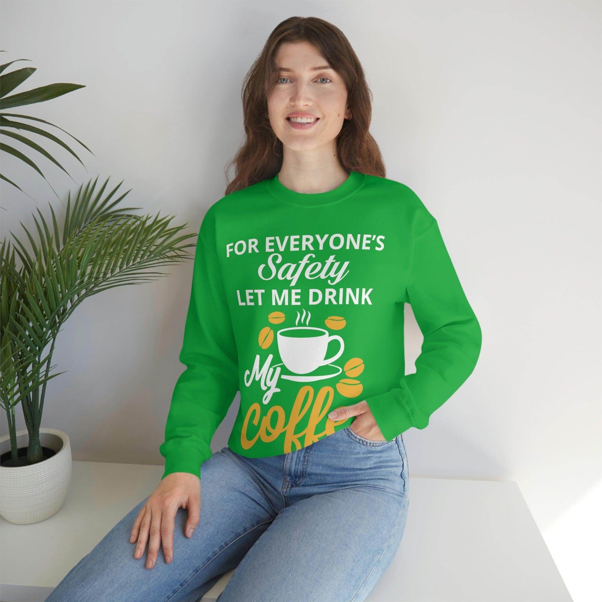 Coffee tee Unisex Heavy Blend™ Crewneck Sweatshirt - Giftsmojo