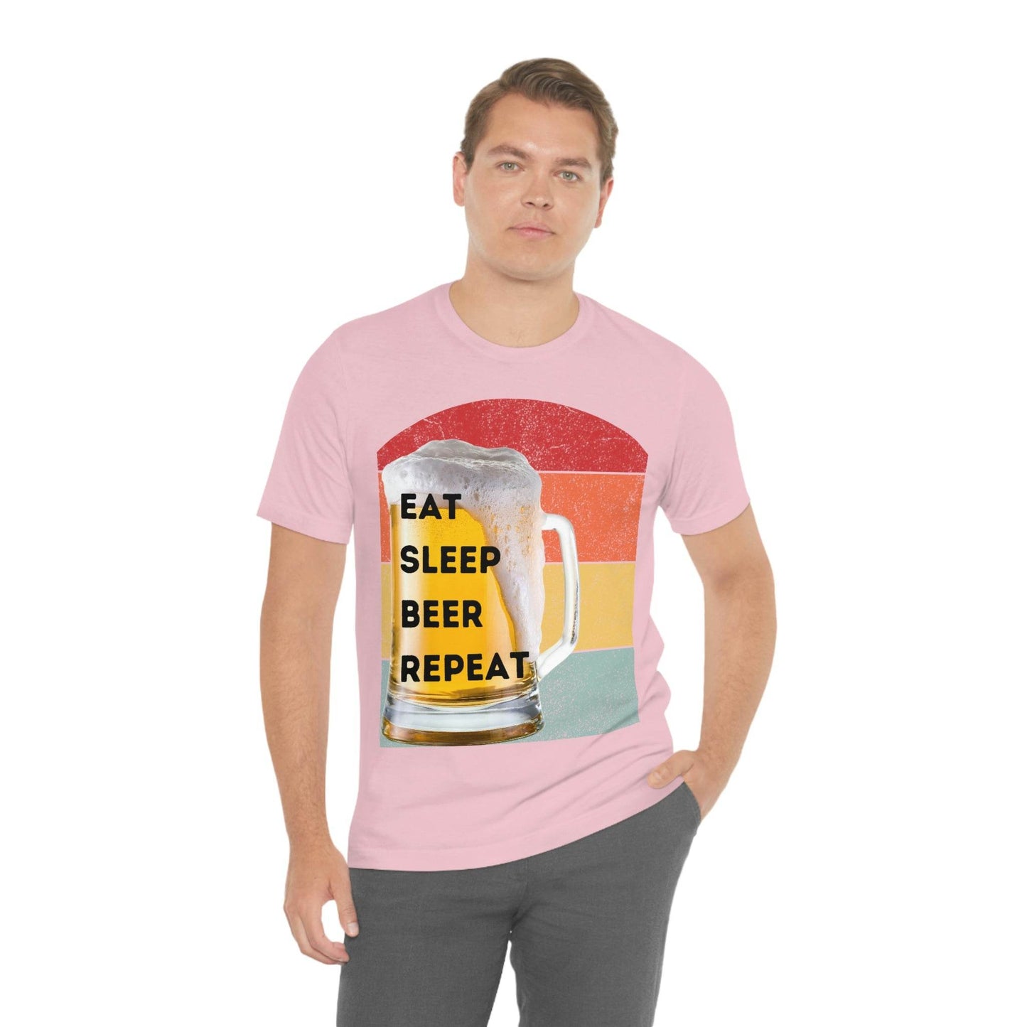 Retro shirt Eat Sleep Beer Repeat - funny beer shirt - Giftsmojo