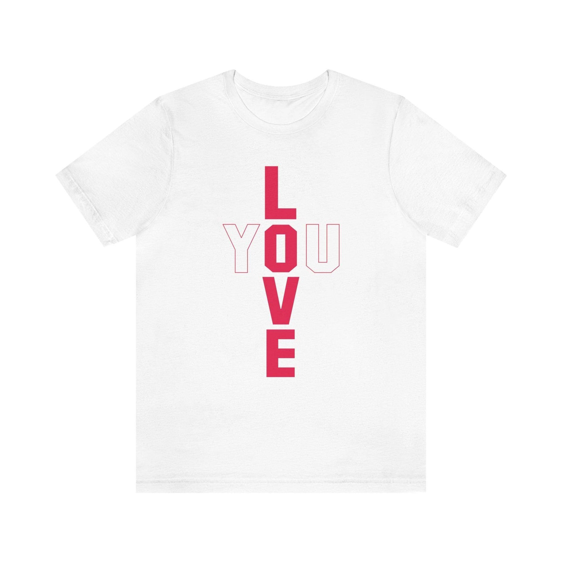 T-shape Love you Tee - Giftsmojo