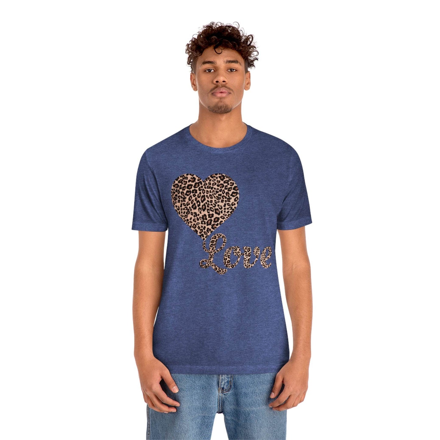 Love Heart, Leopard Print Tee - Giftsmojo