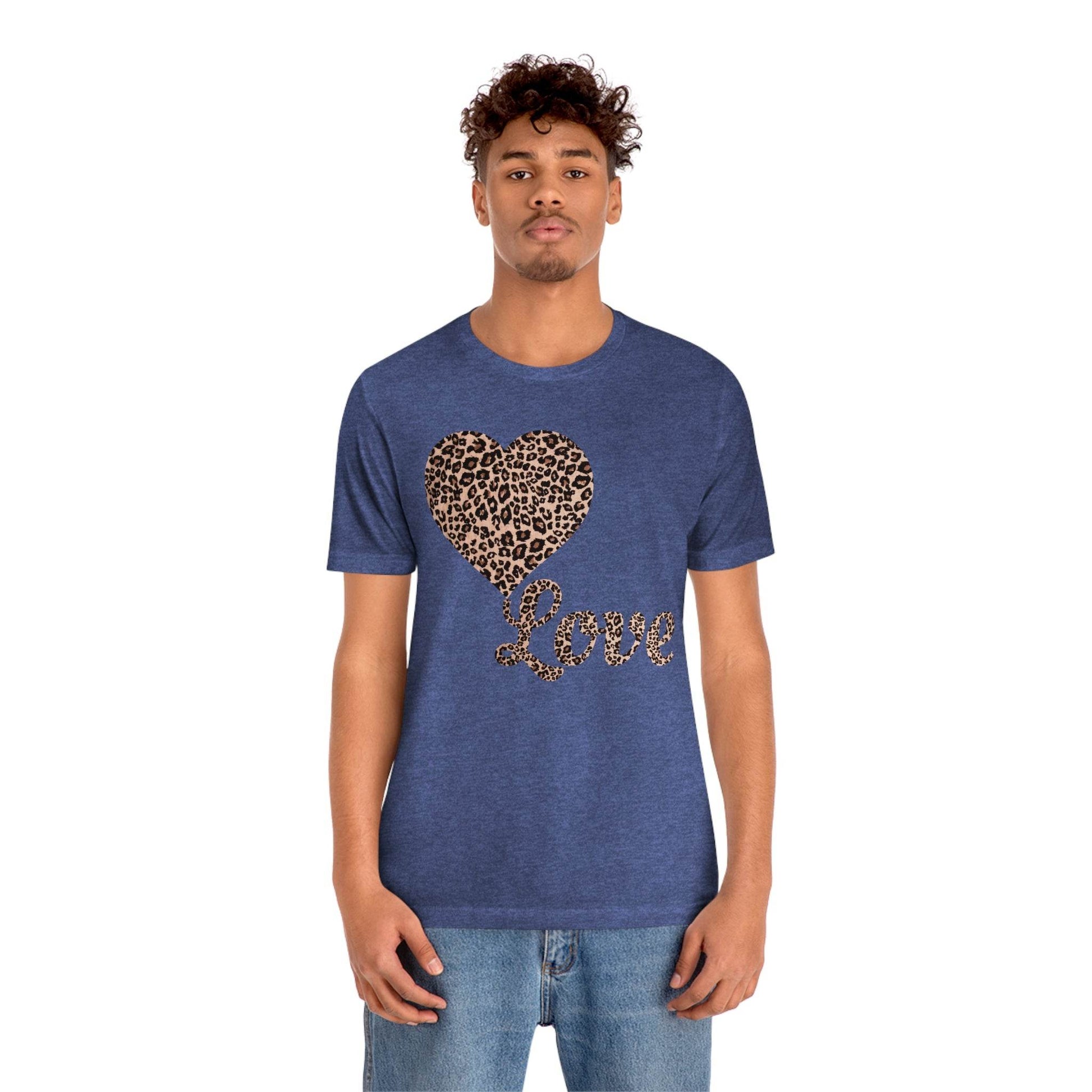 Love Heart, Leopard Print Tee - Giftsmojo