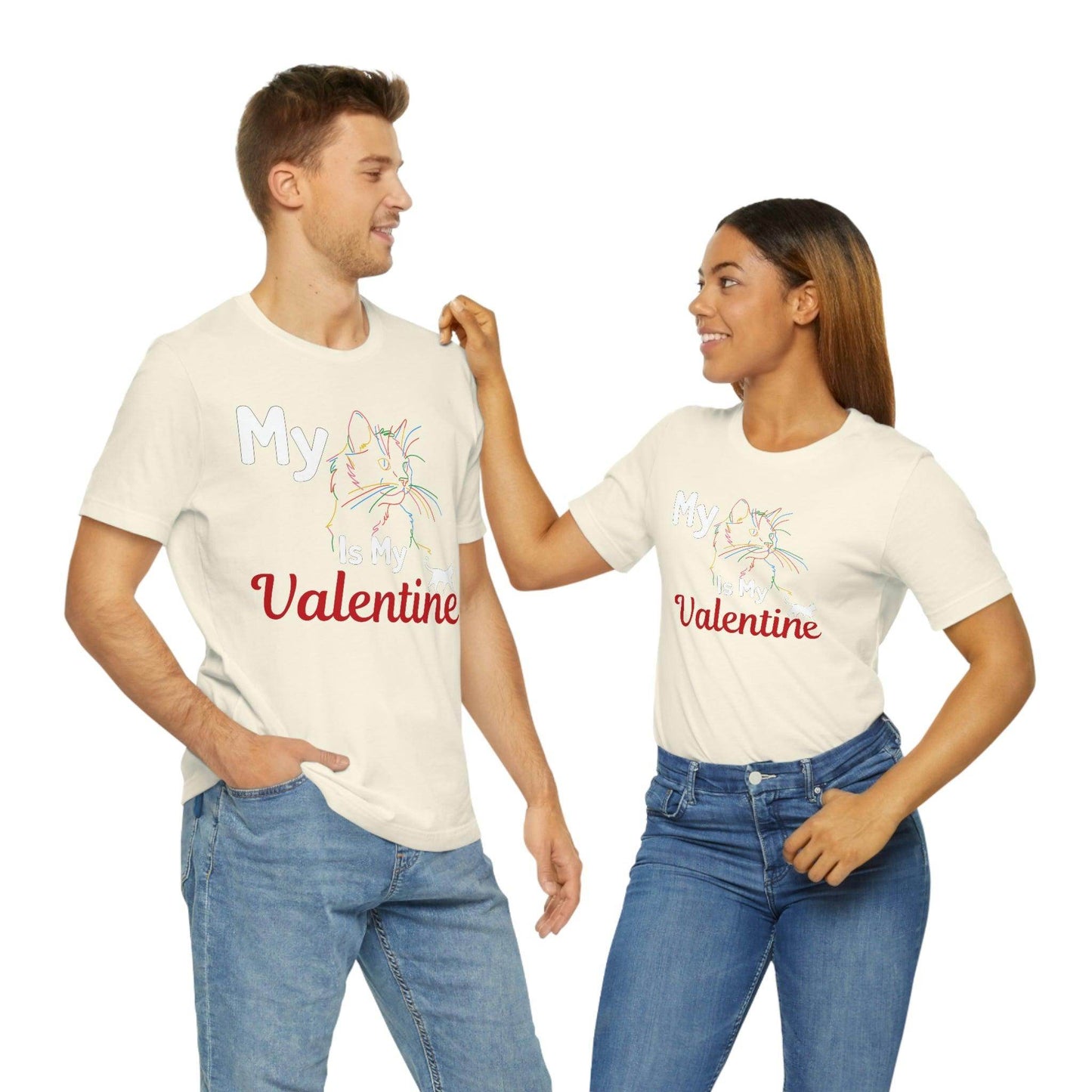 My Cat is My Valentine, Cute Pet lover Valentine shirt - Cute Cat lover shirt - Cat Mom shirt - Giftsmojo
