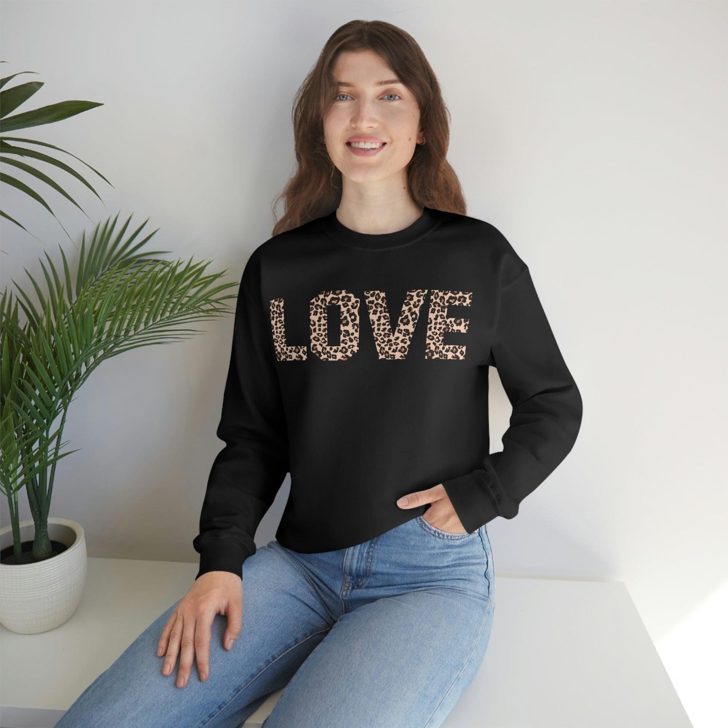 Leopard print love Sweatshirt