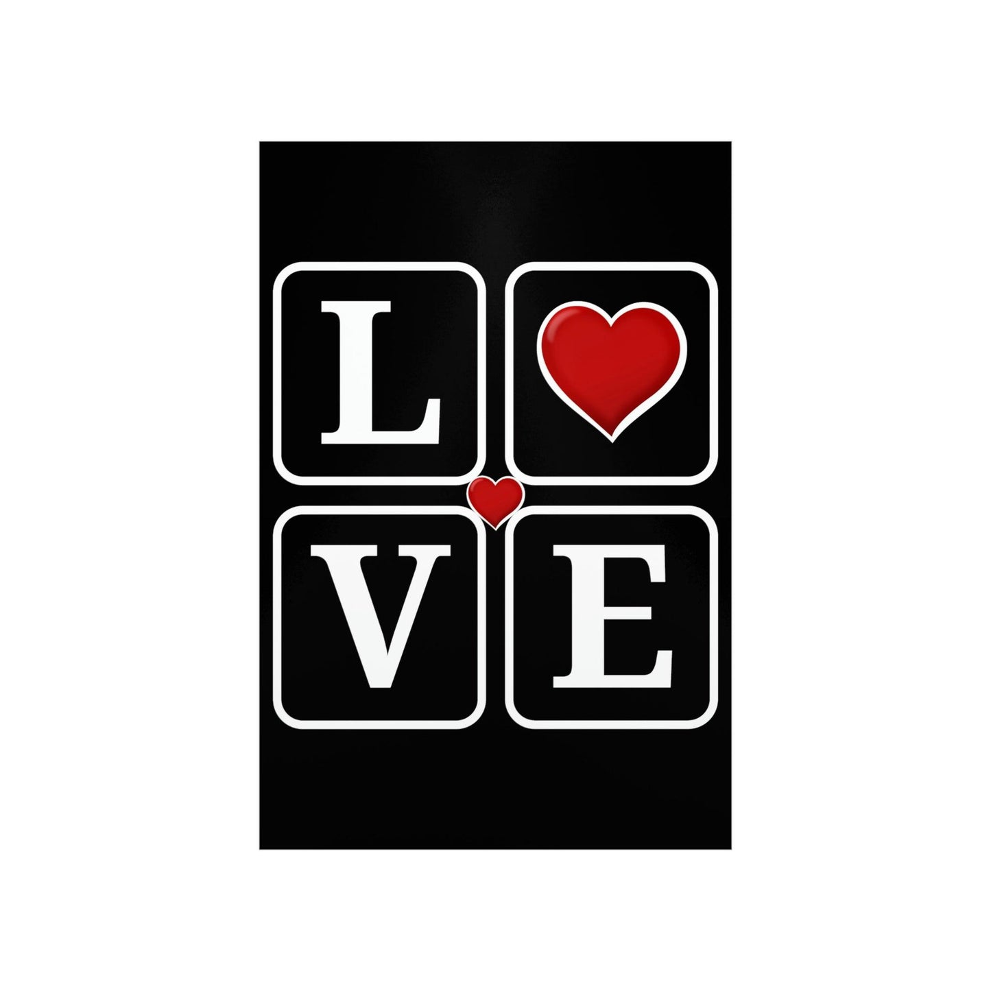 Love Square with Heart Premium Matte Vertical Posters - Giftsmojo