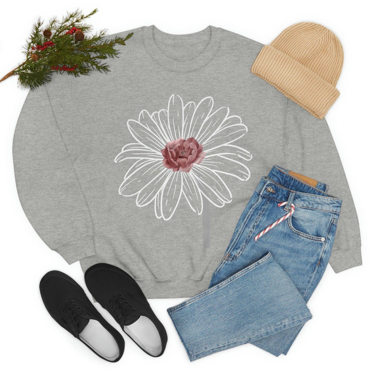 Floral Sweatshirt, Wildflower Sweatshirt, Flower sweatshirt, Wild Flowers