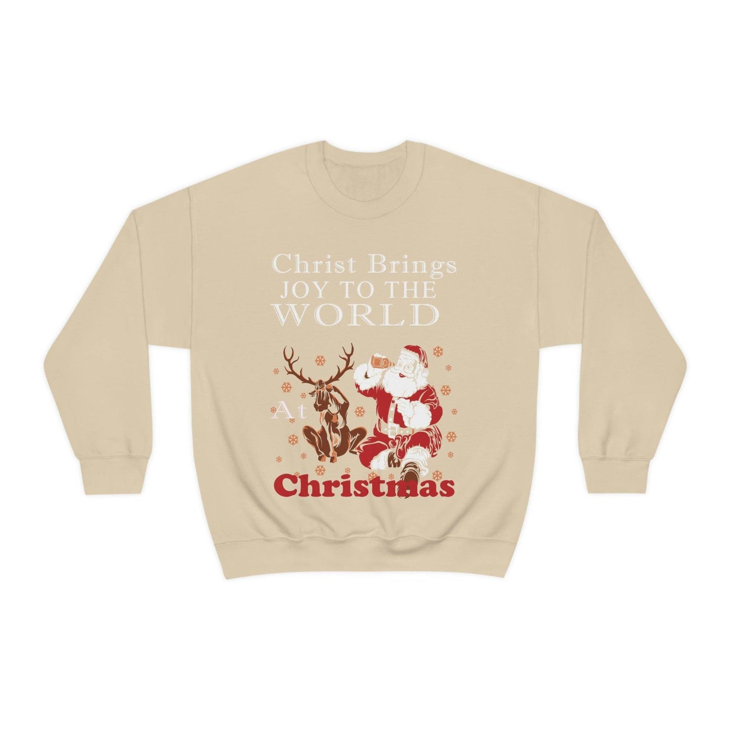 Christ brings joy to the World at Christmas Sweatshirt - Giftsmojo