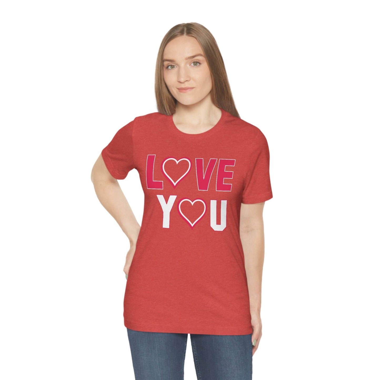 love you heart Tee - Giftsmojo