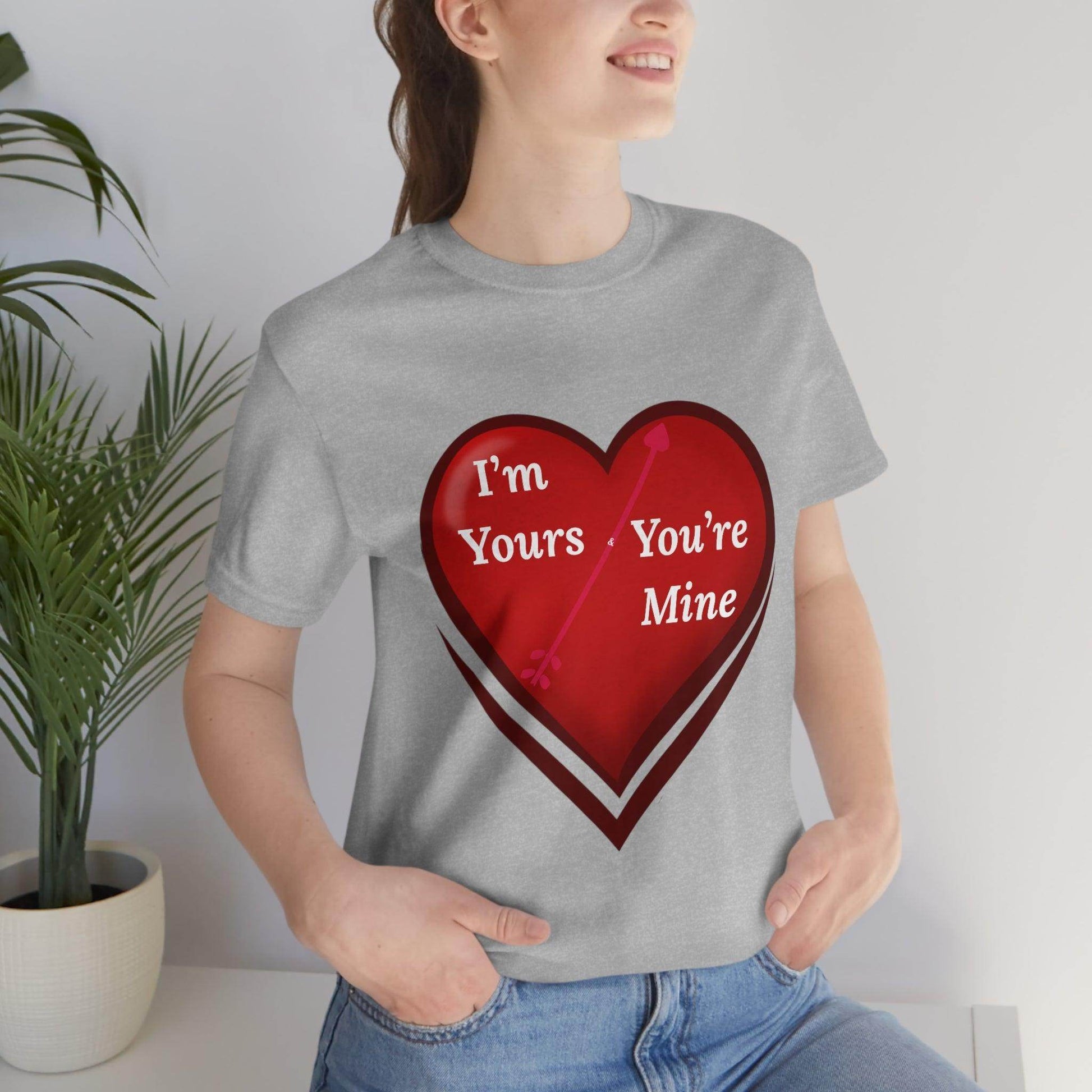 I'm Yours and You're Mine Heart Tee - Giftsmojo