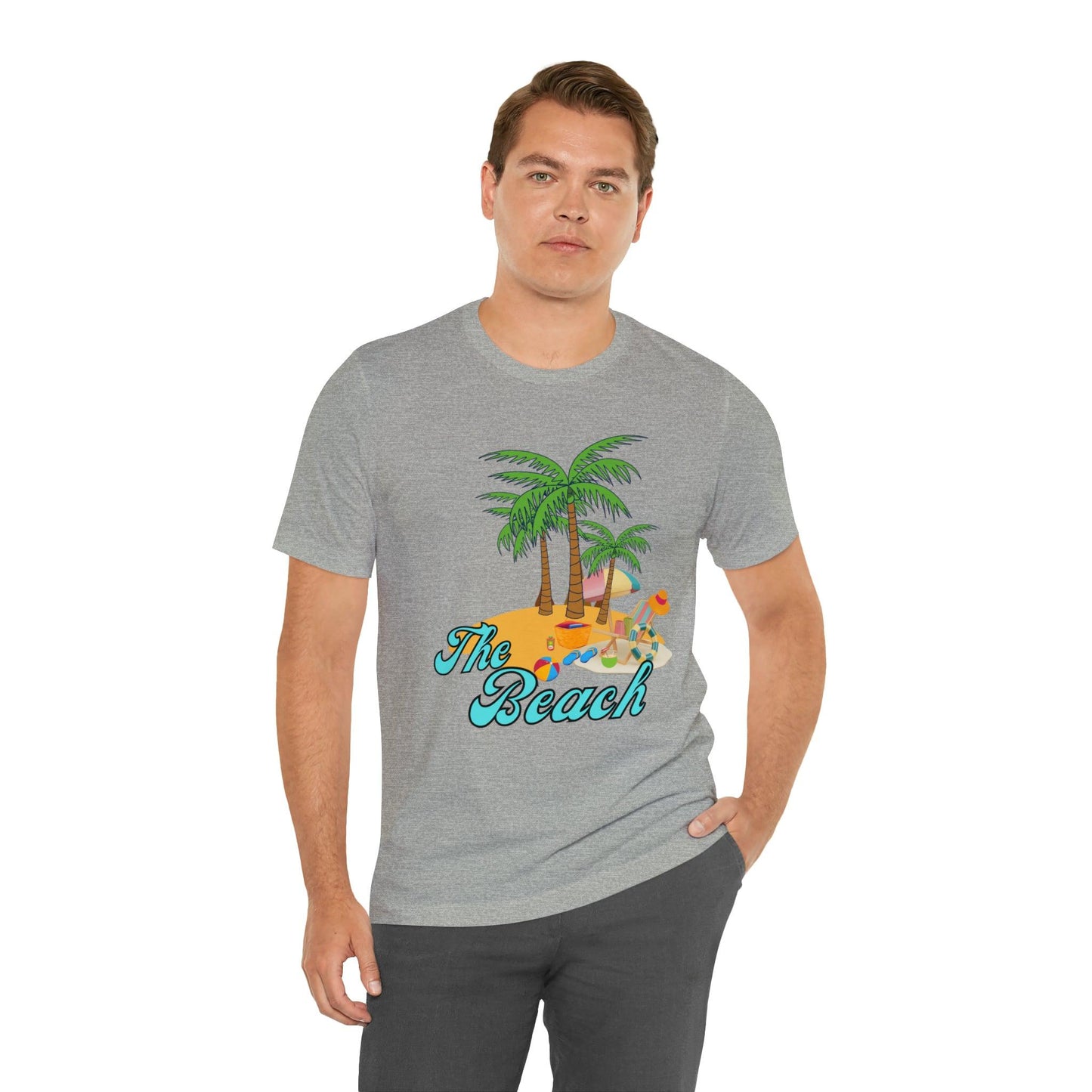 The Beach shirt, Beach t-shirt, Summer shirt, Beachwear, Beach fashion, Tropical print, Trendy design, Stylish beach apparel