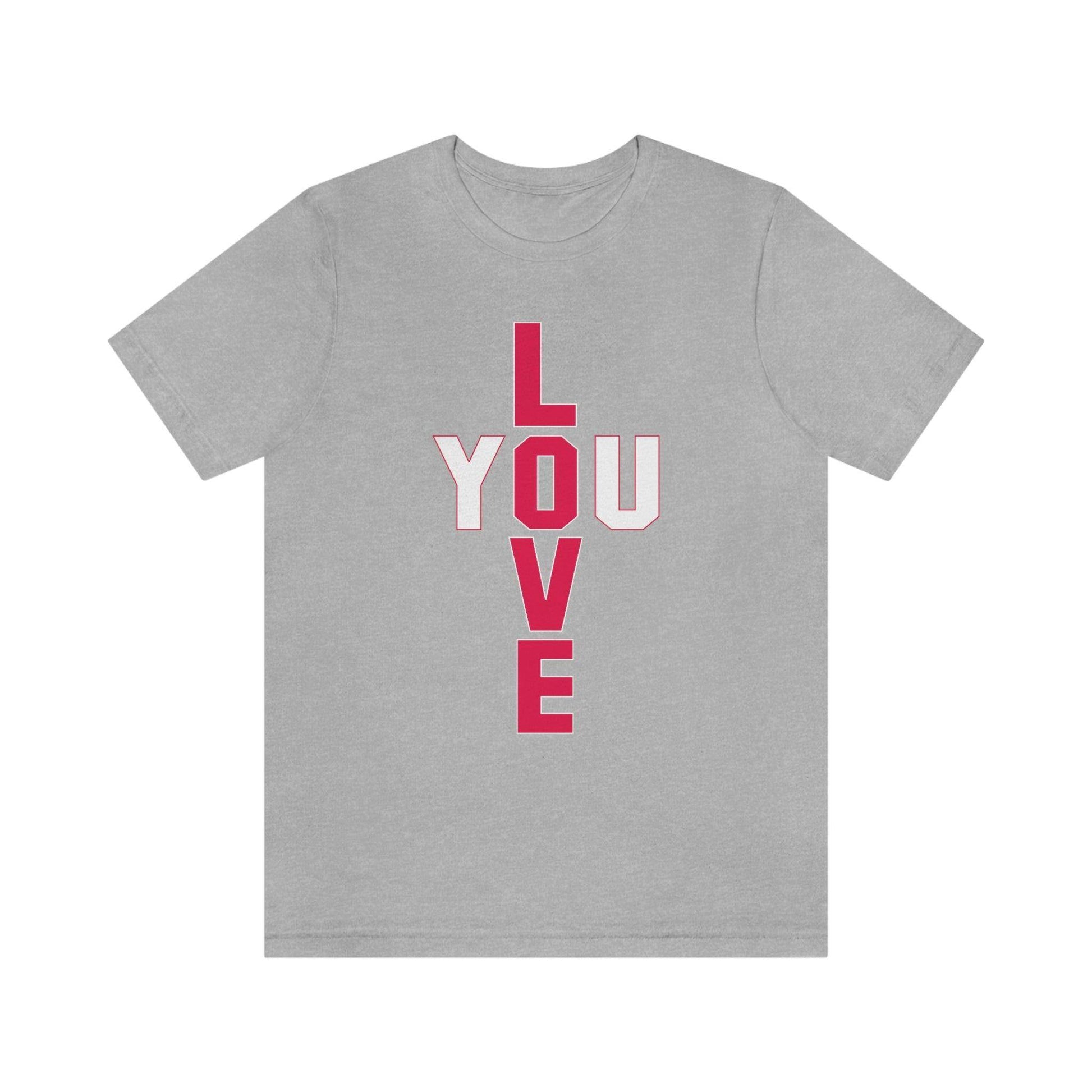 T-shape Love you Tee - Giftsmojo
