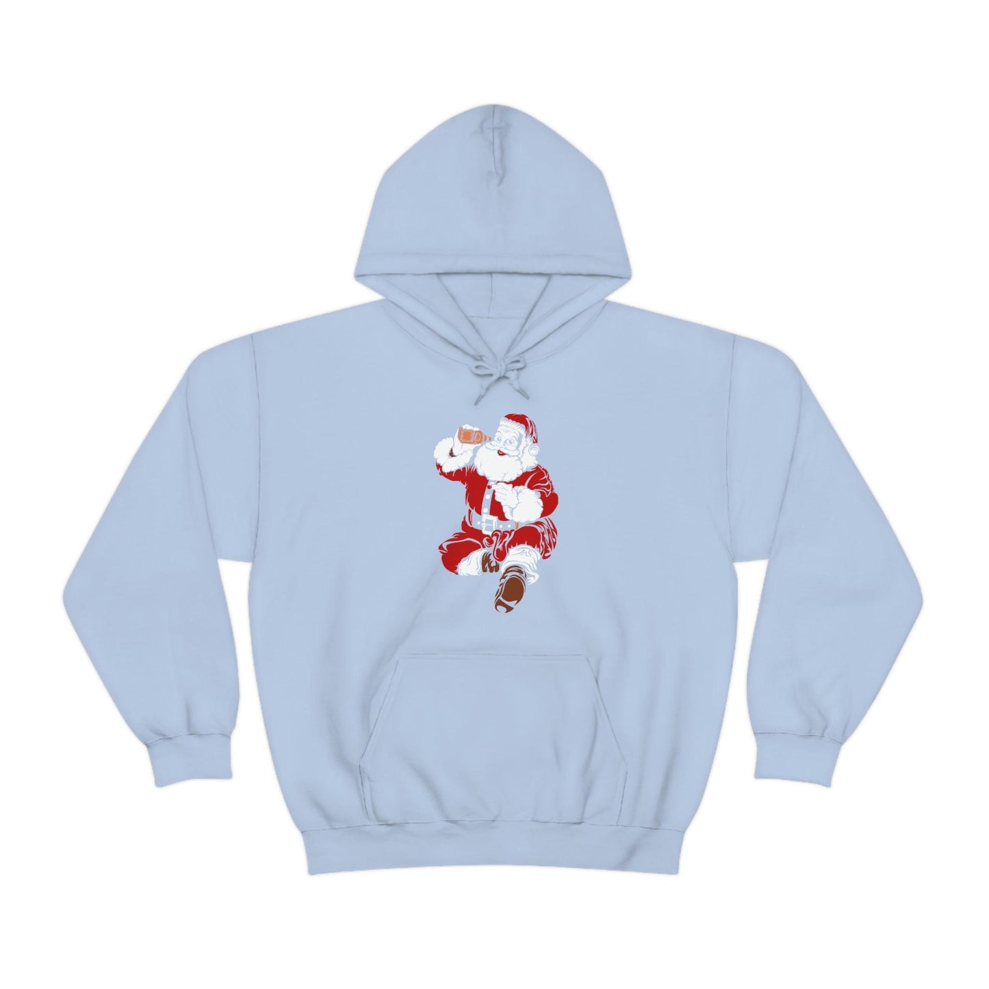 Santa drinking beer funny Hooded Sweatshirt, - Giftsmojo