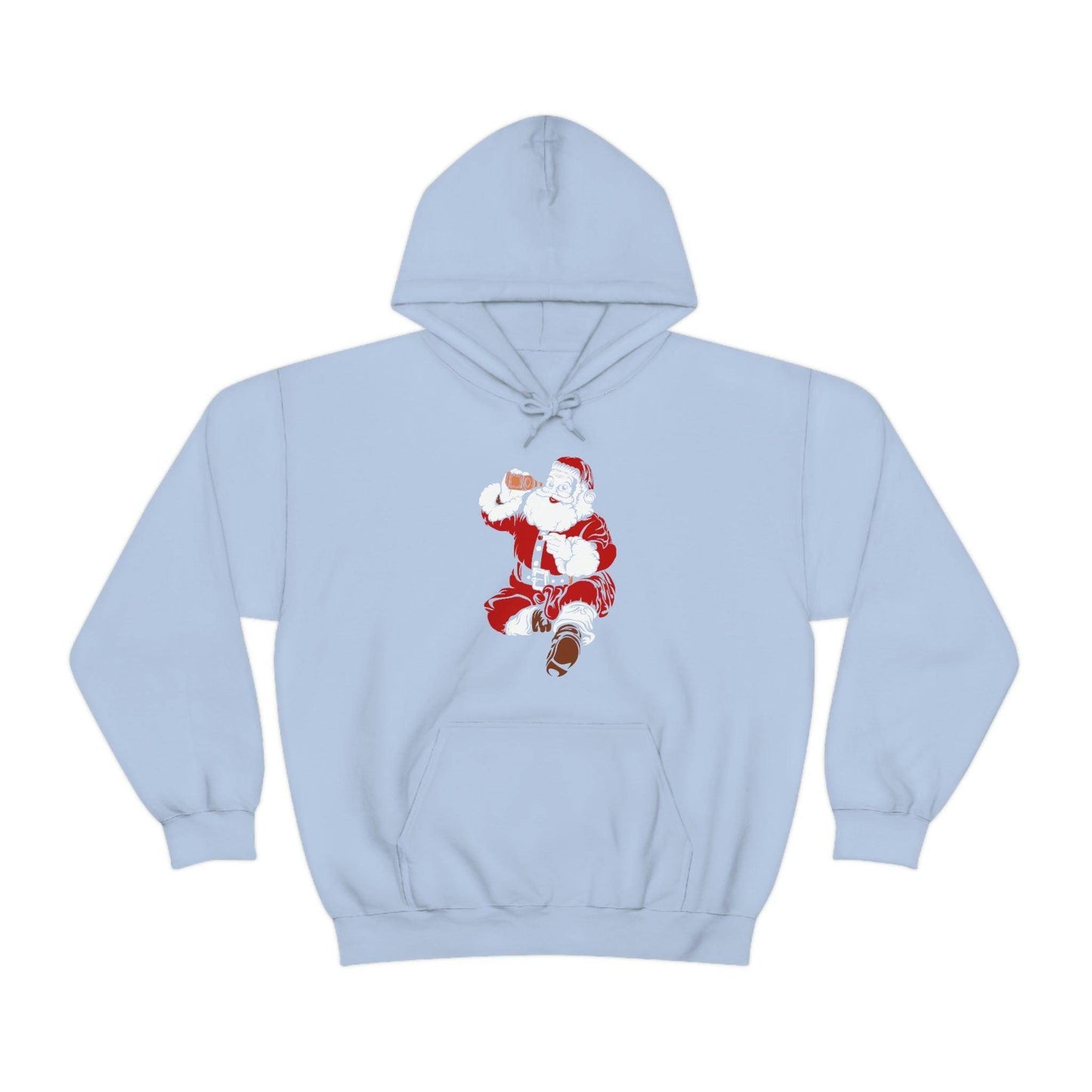 Santa drinking beer funny Hooded Sweatshirt, - Giftsmojo