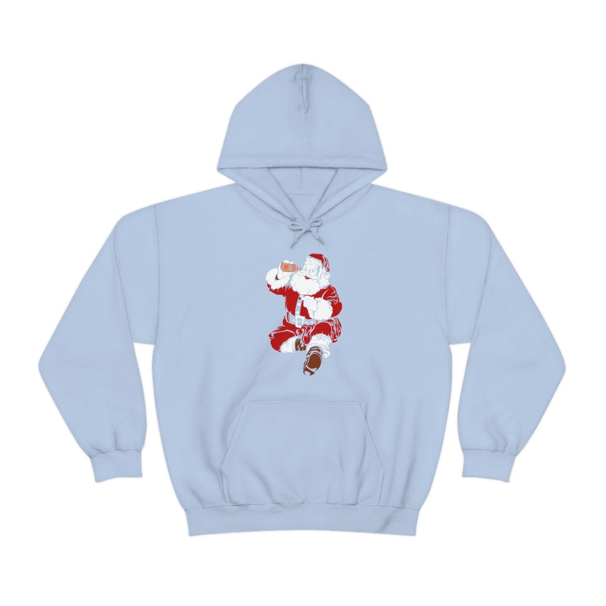 Santa drinking beer funny Hooded Sweatshirt, - Giftsmojo