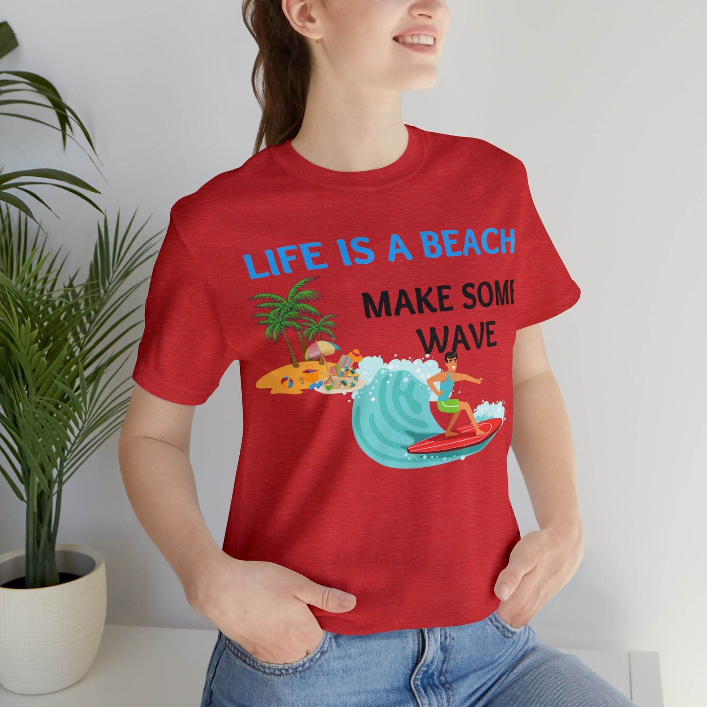 Life is a Beach shirt, Beach t-shirt, Summer shirt, Relaxing beachwear, Coastal fashion, Beach-inspired clothing, Beach adventure apparel - Giftsmojo